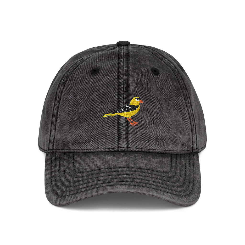 Washington American Goldfinch State Bird | Vintage Distressed Embroidered Baseball Cap