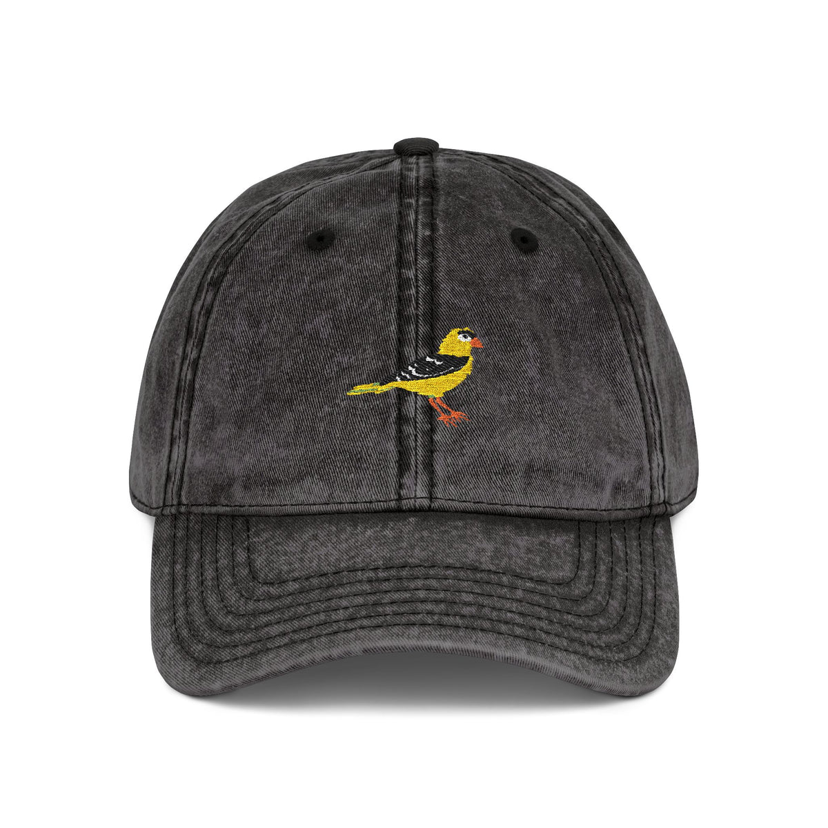 Washington American Goldfinch State Bird | Vintage Distressed Embroidered Baseball Cap