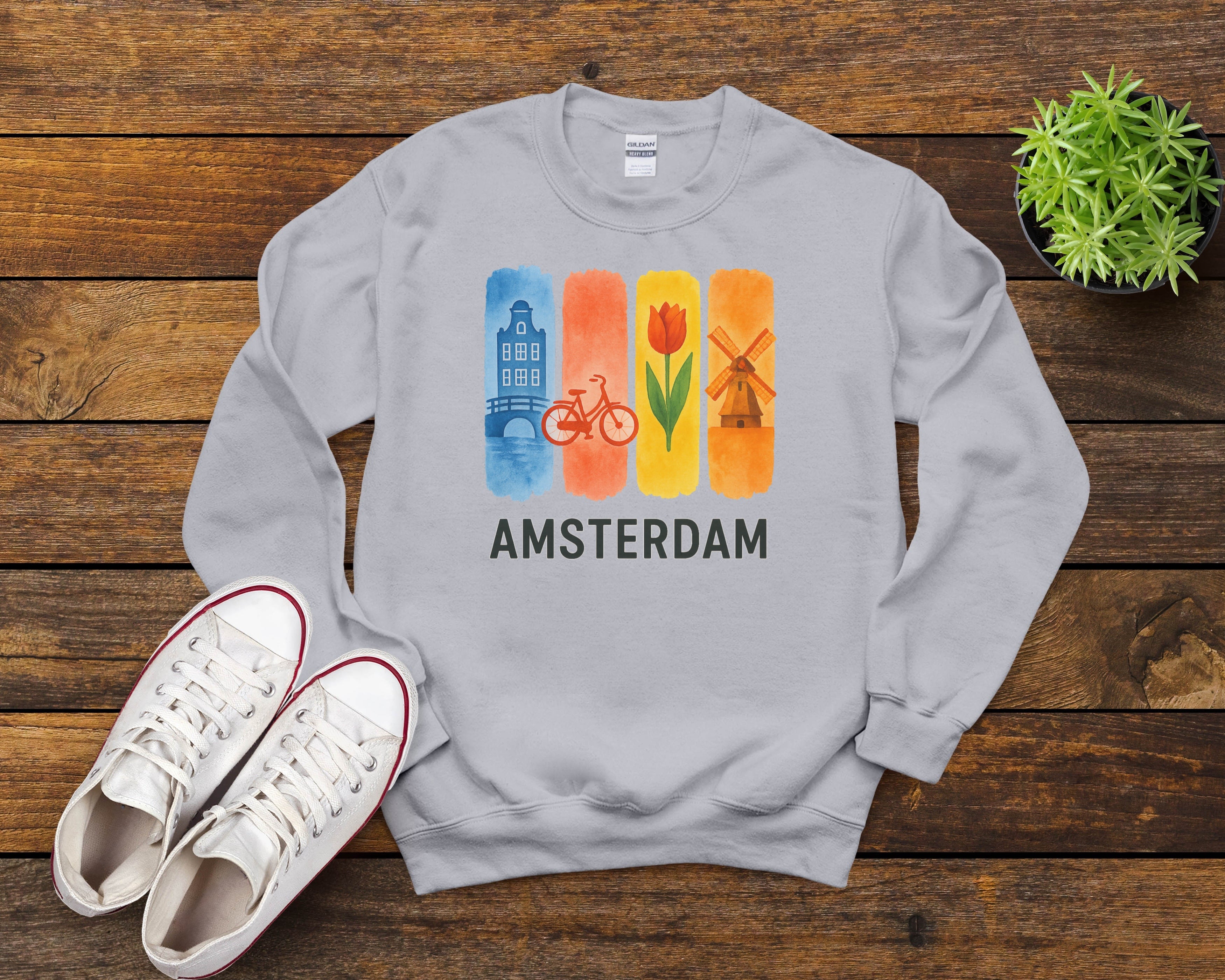 Amsterdam Brushstroke Watercolor Sweatshirt
