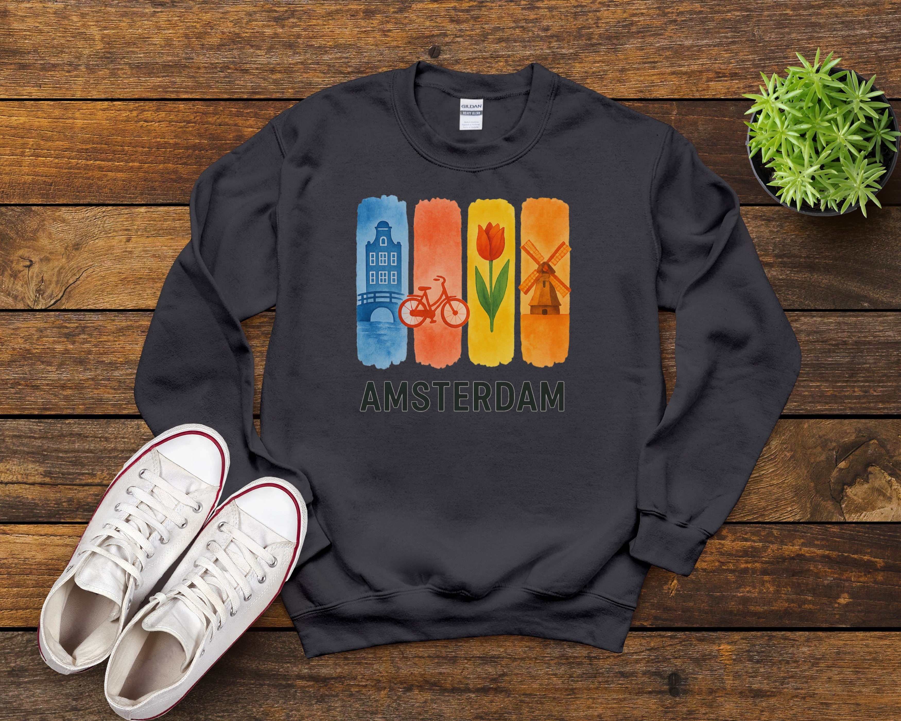Amsterdam Brushstroke Watercolor Sweatshirt