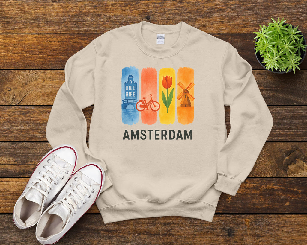 Amsterdam Brushstroke Watercolor Sweatshirt