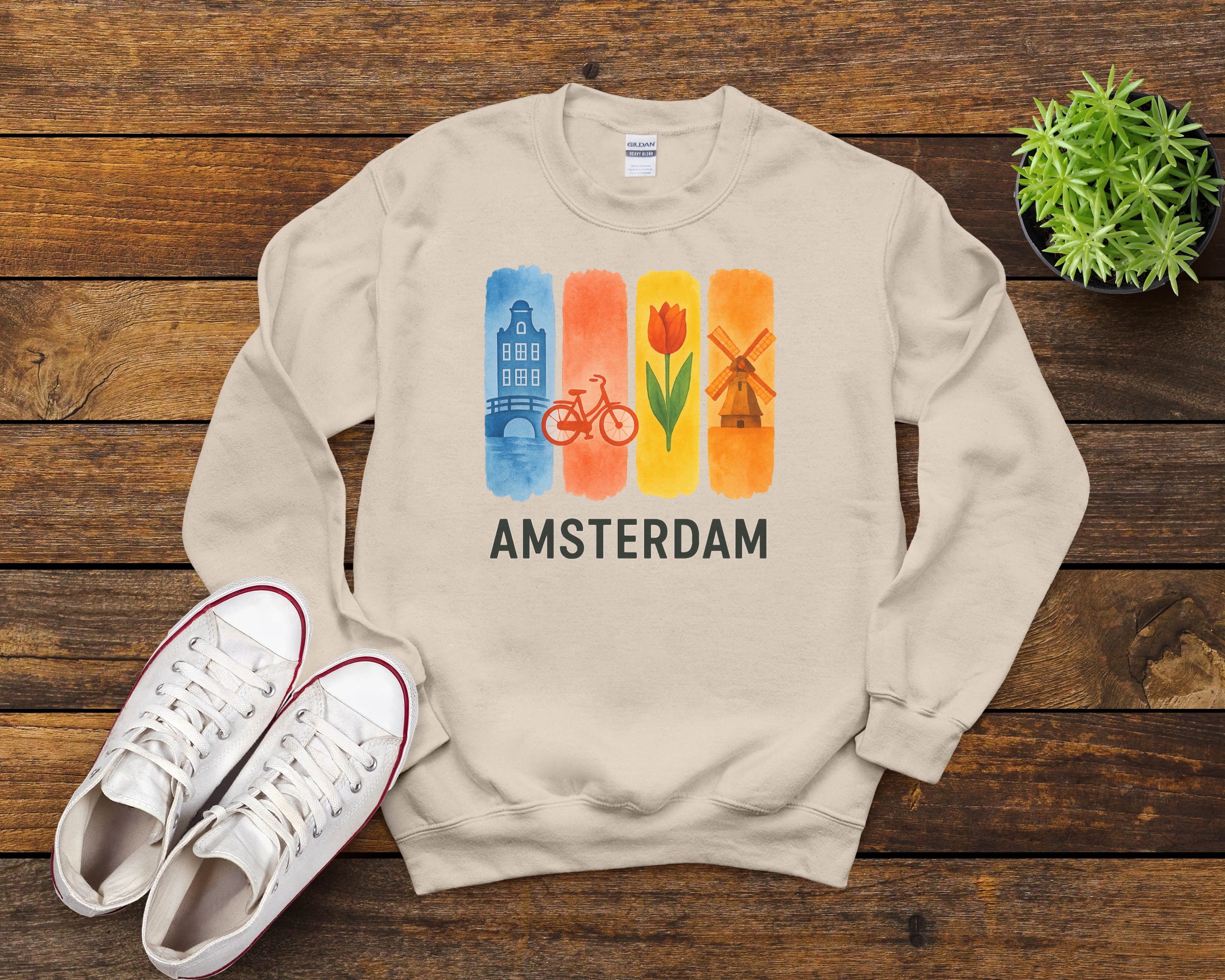 Amsterdam Brushstroke Watercolor Sweatshirt