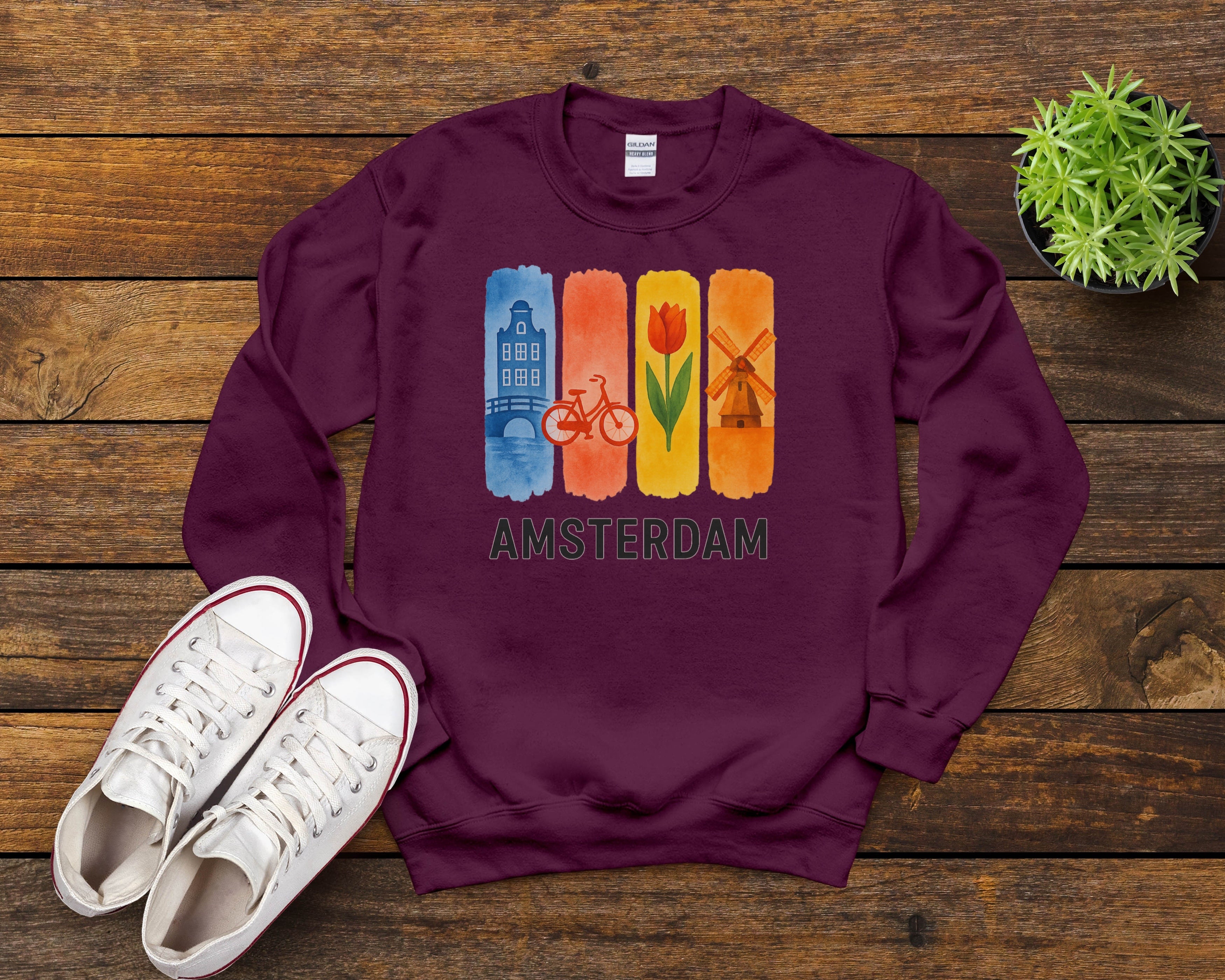 Amsterdam Brushstroke Watercolor Sweatshirt