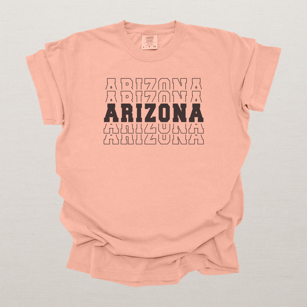 Arizona Varsity Echo State Shirt | Comfort Colors Black Text