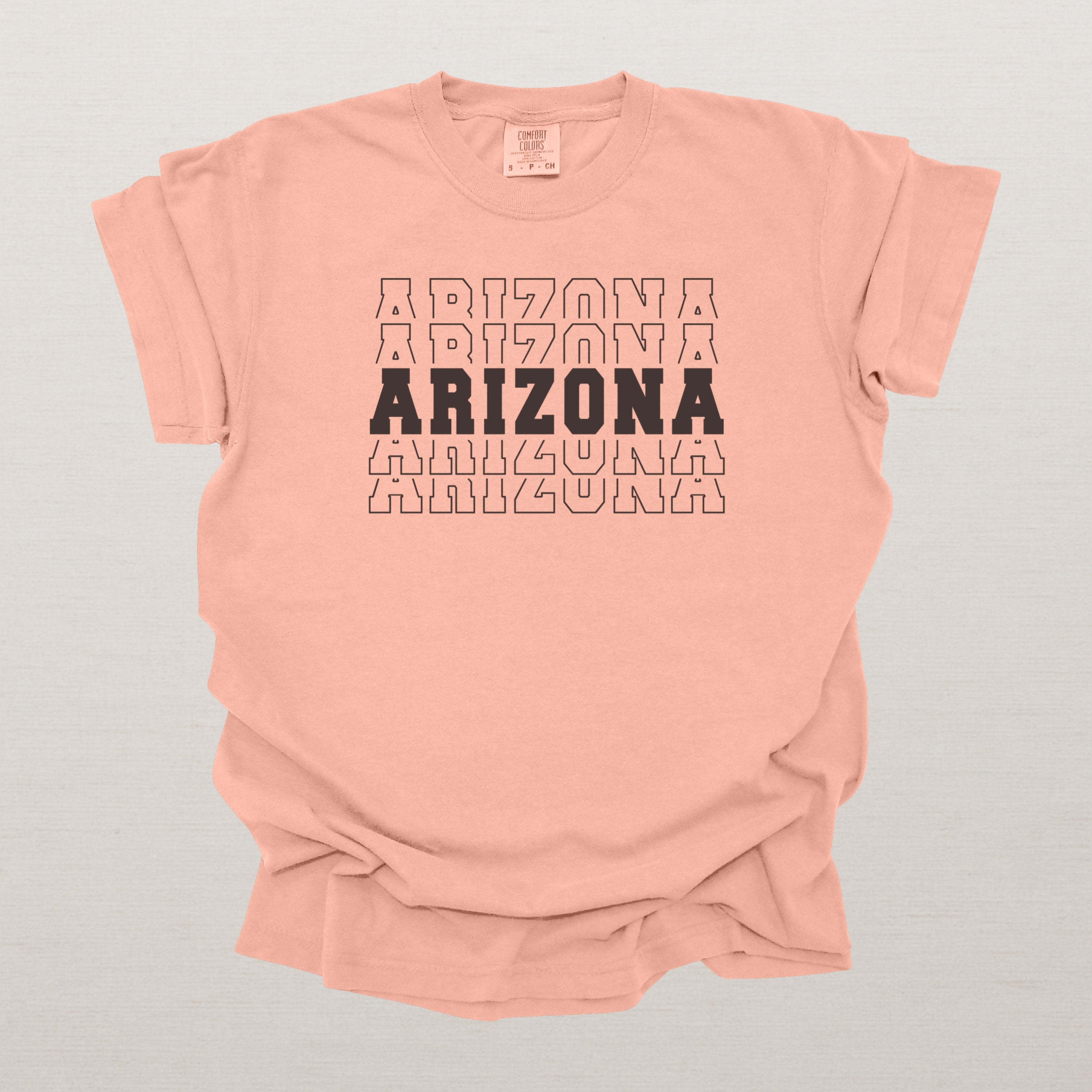 Arizona Varsity Echo State Shirt | Comfort Colors Black Text