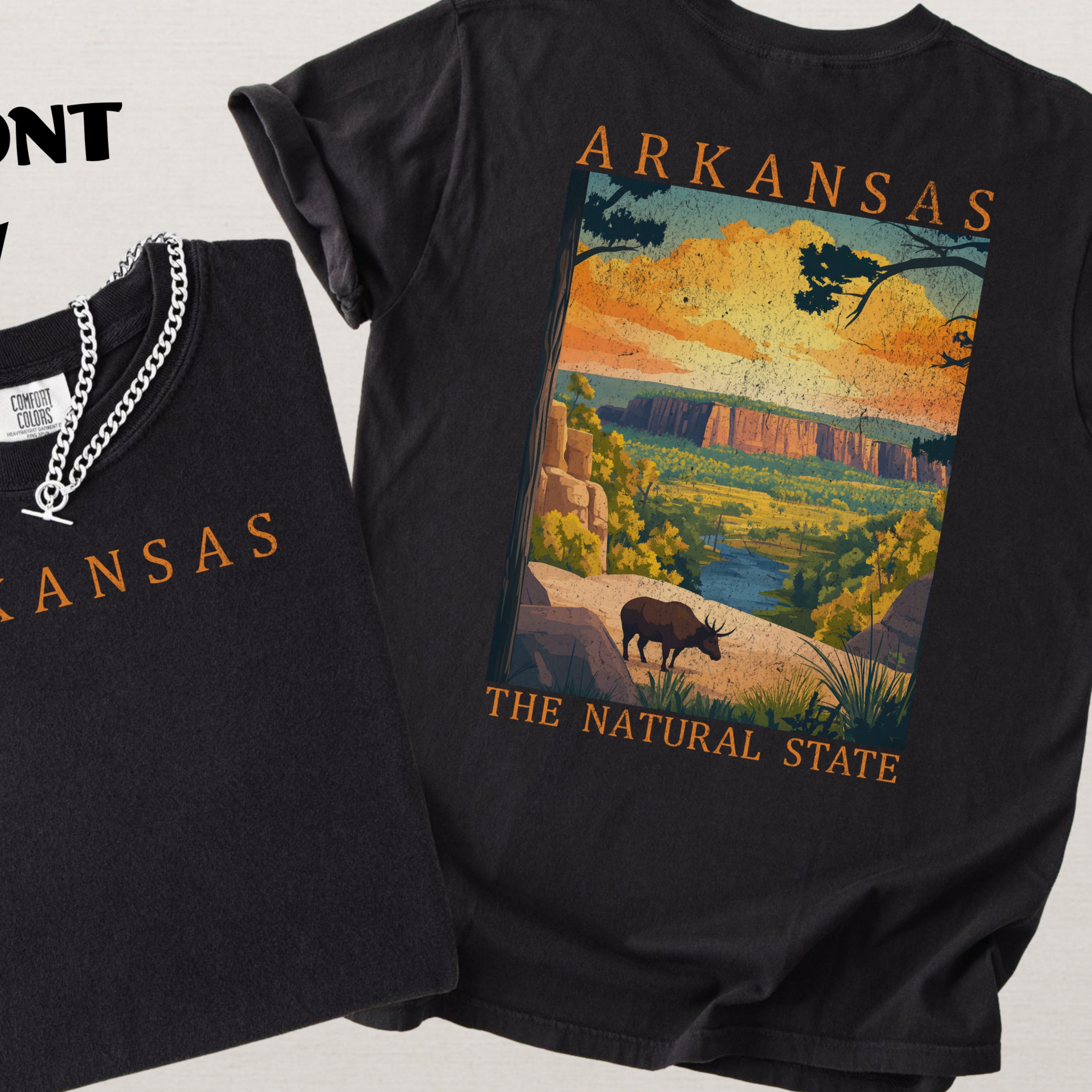 Arkansas Scenic Poster Comfort Colors Shirt
