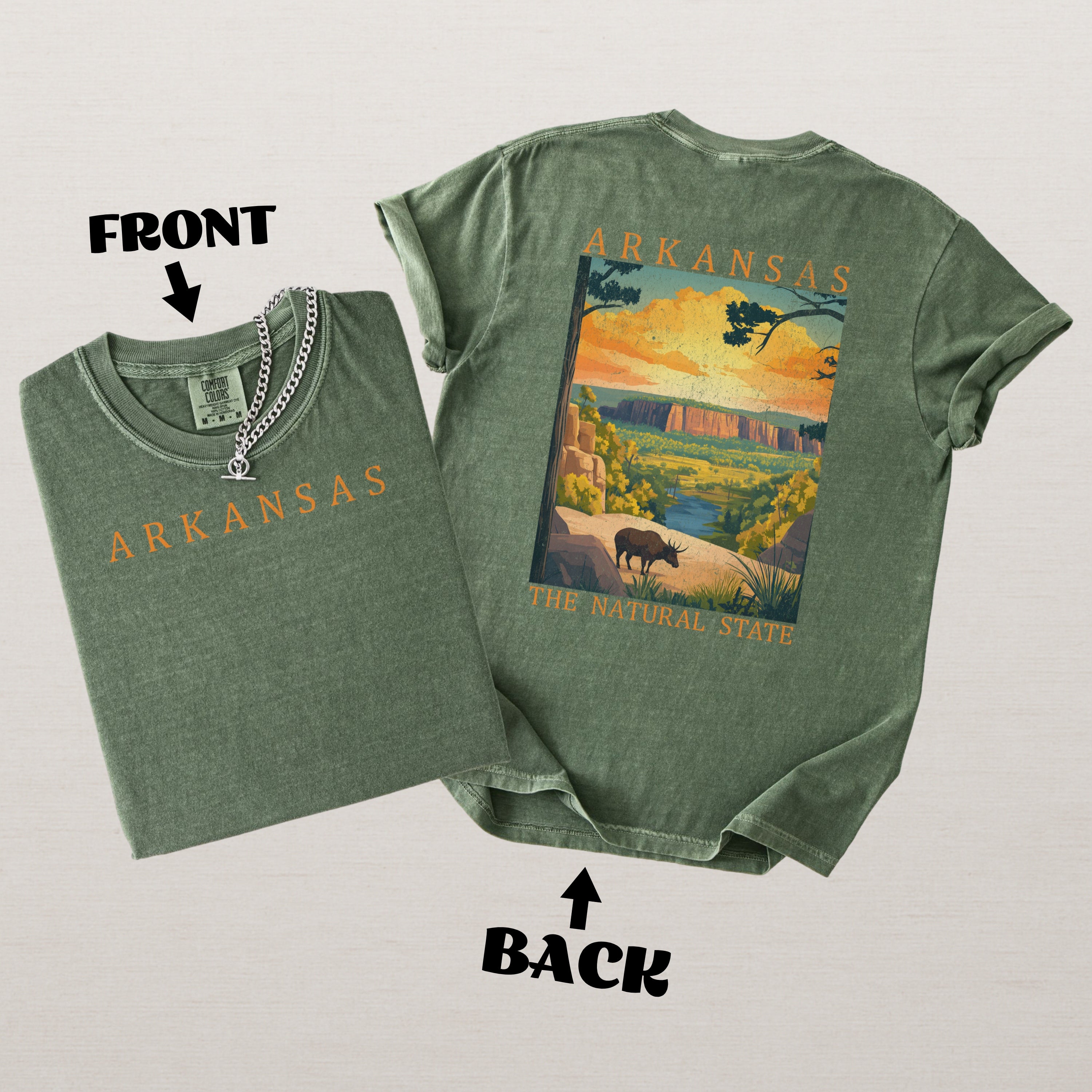 Arkansas Scenic Poster Comfort Colors Shirt