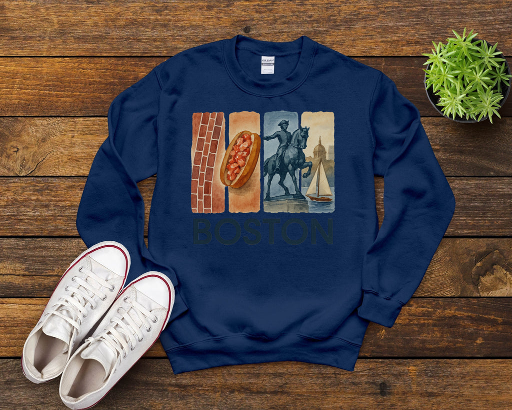 Boston Brushstroke Watercolor Sweatshirt