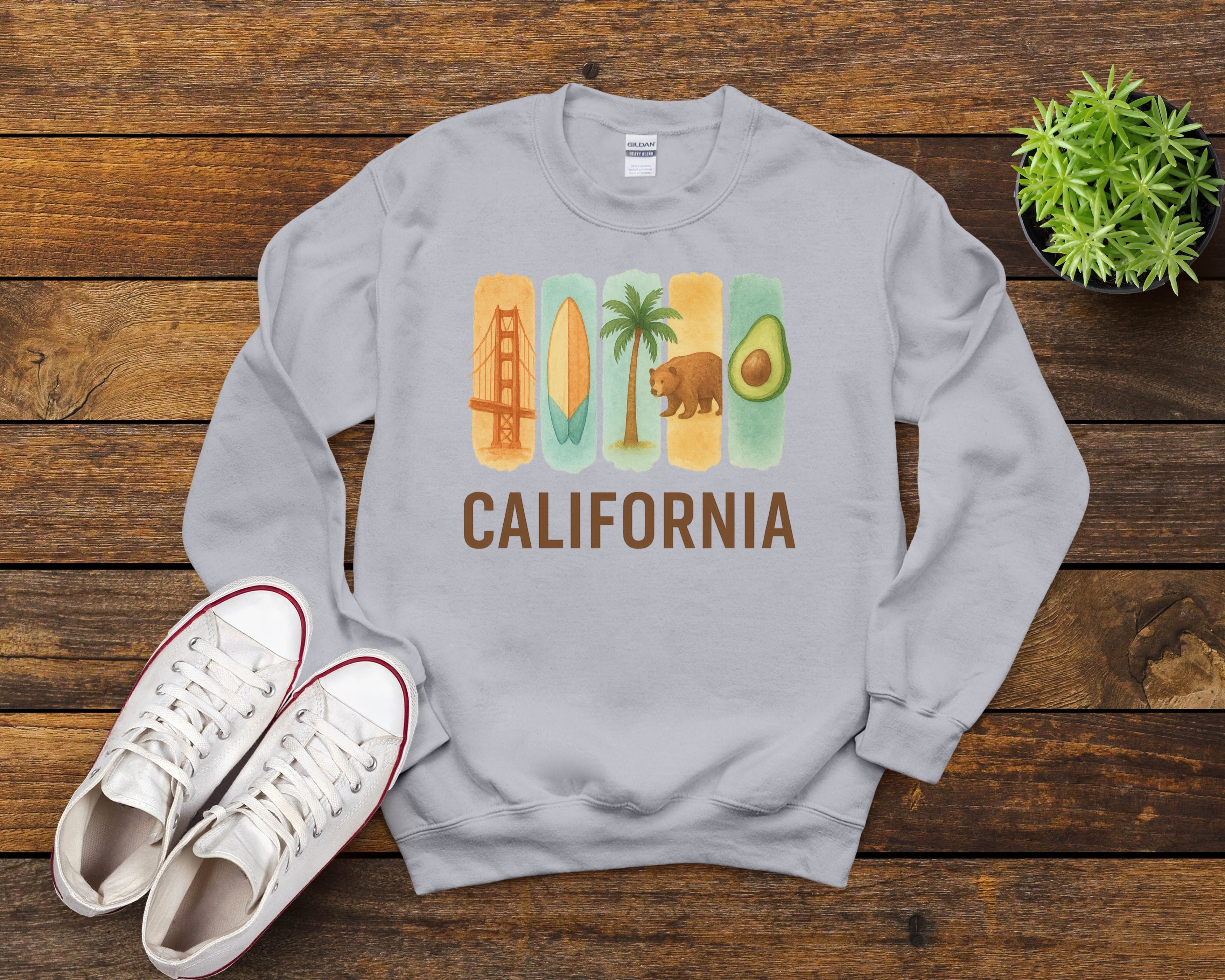 California Brushstroke Watercolor Sweatshirt