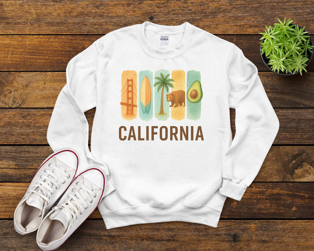 California Brushstroke Watercolor Sweatshirt