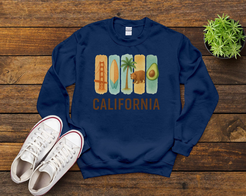 California Brushstroke Watercolor Sweatshirt