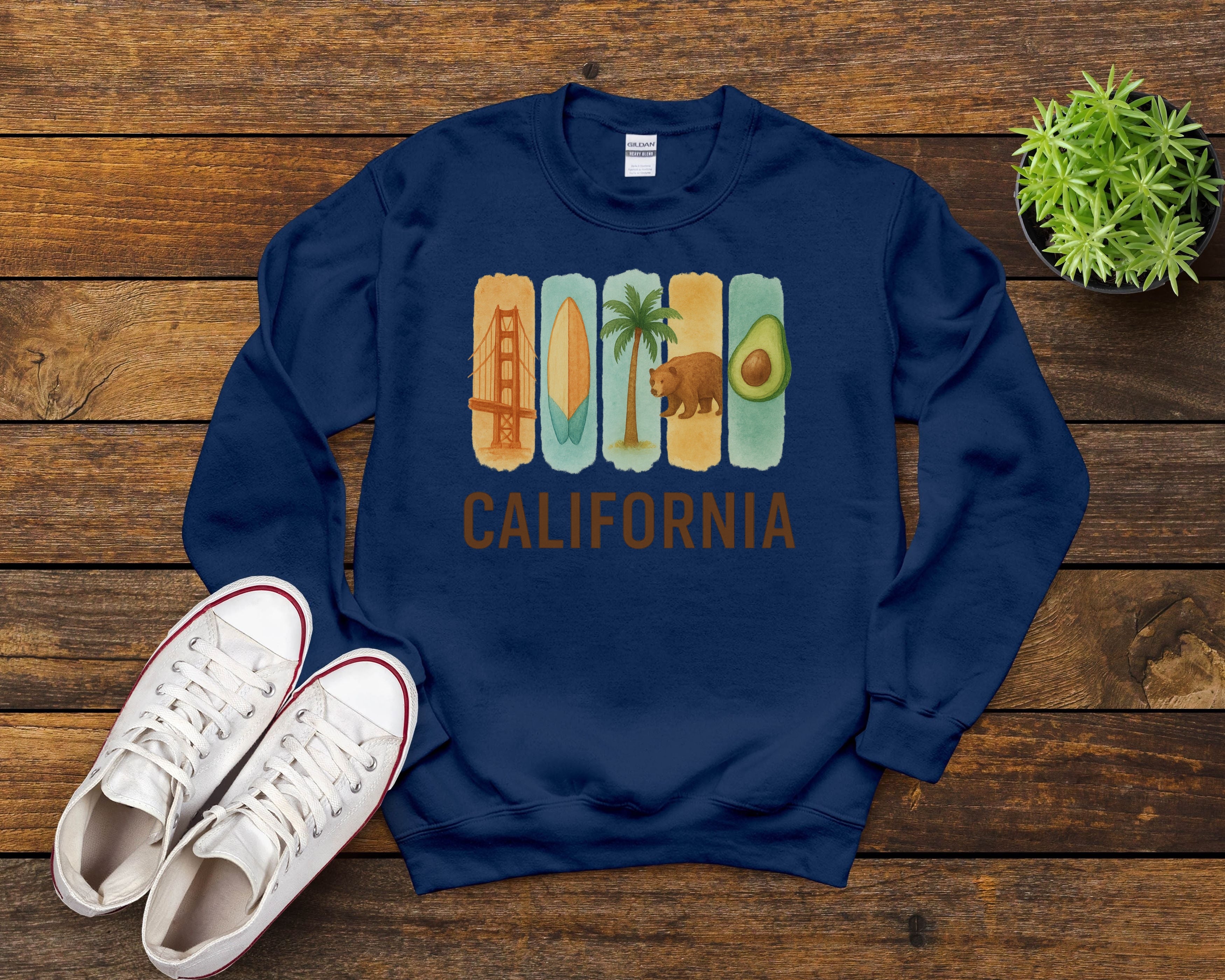 California Brushstroke Watercolor Sweatshirt