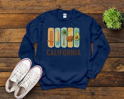 California Brushstroke Watercolor Sweatshirt