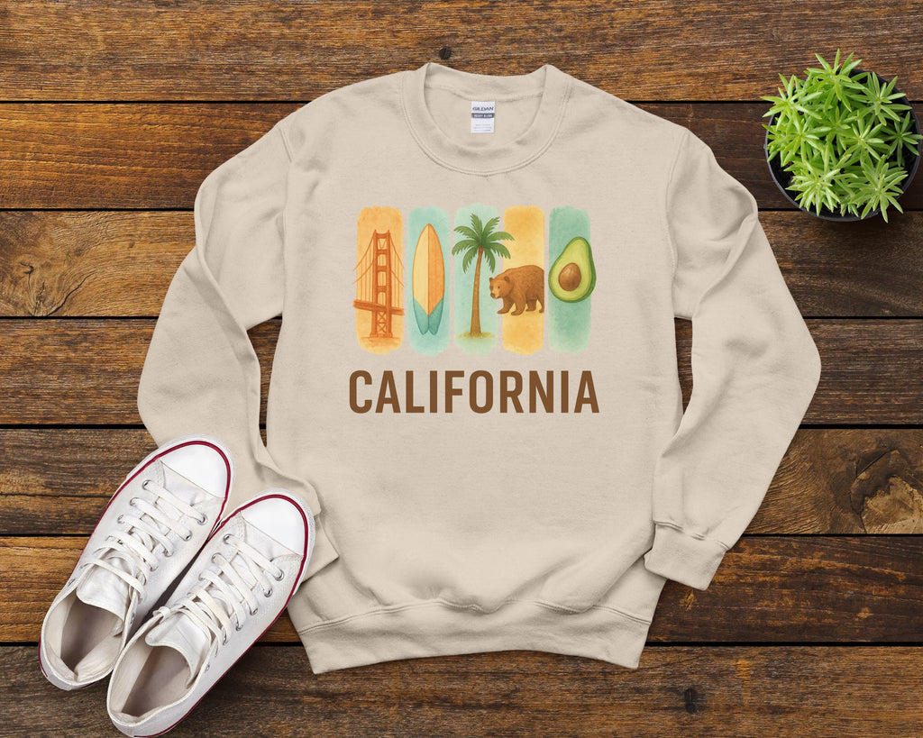 California Brushstroke Watercolor Sweatshirt