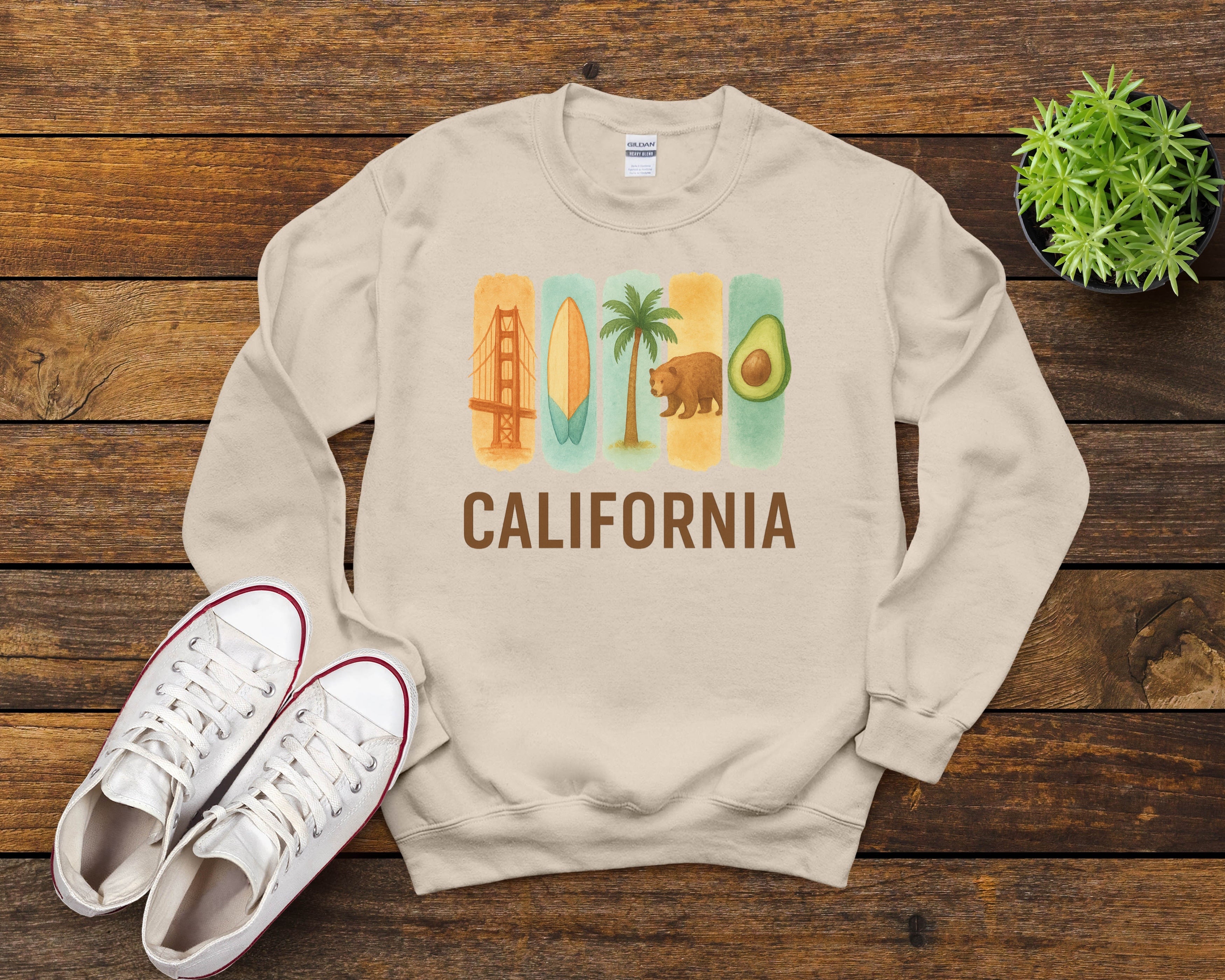 California Brushstroke Watercolor Sweatshirt