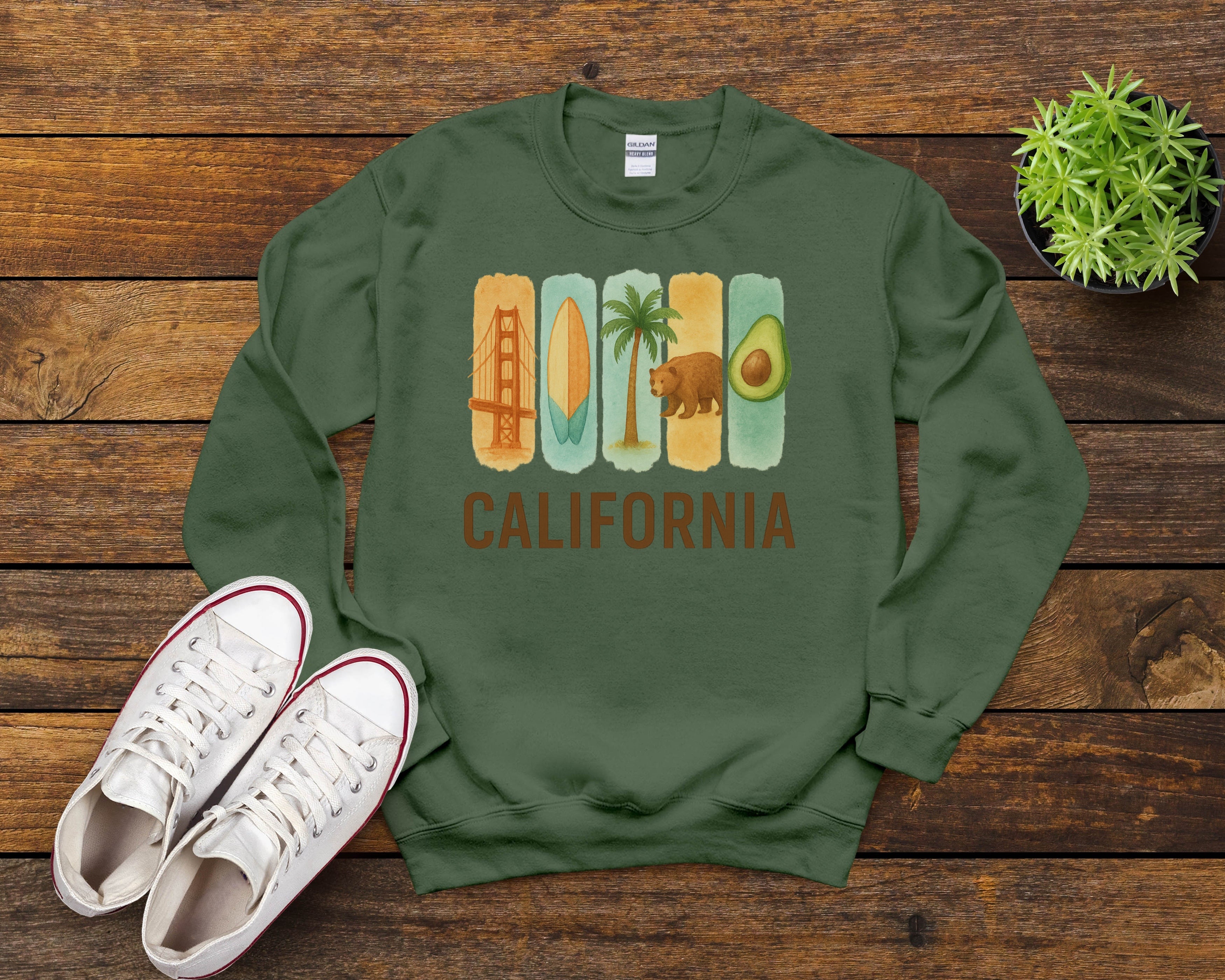 California Brushstroke Watercolor Sweatshirt