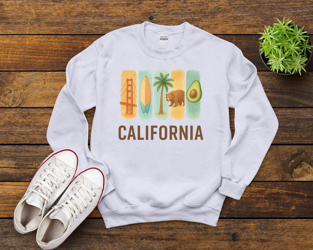 California Brushstroke Watercolor Sweatshirt