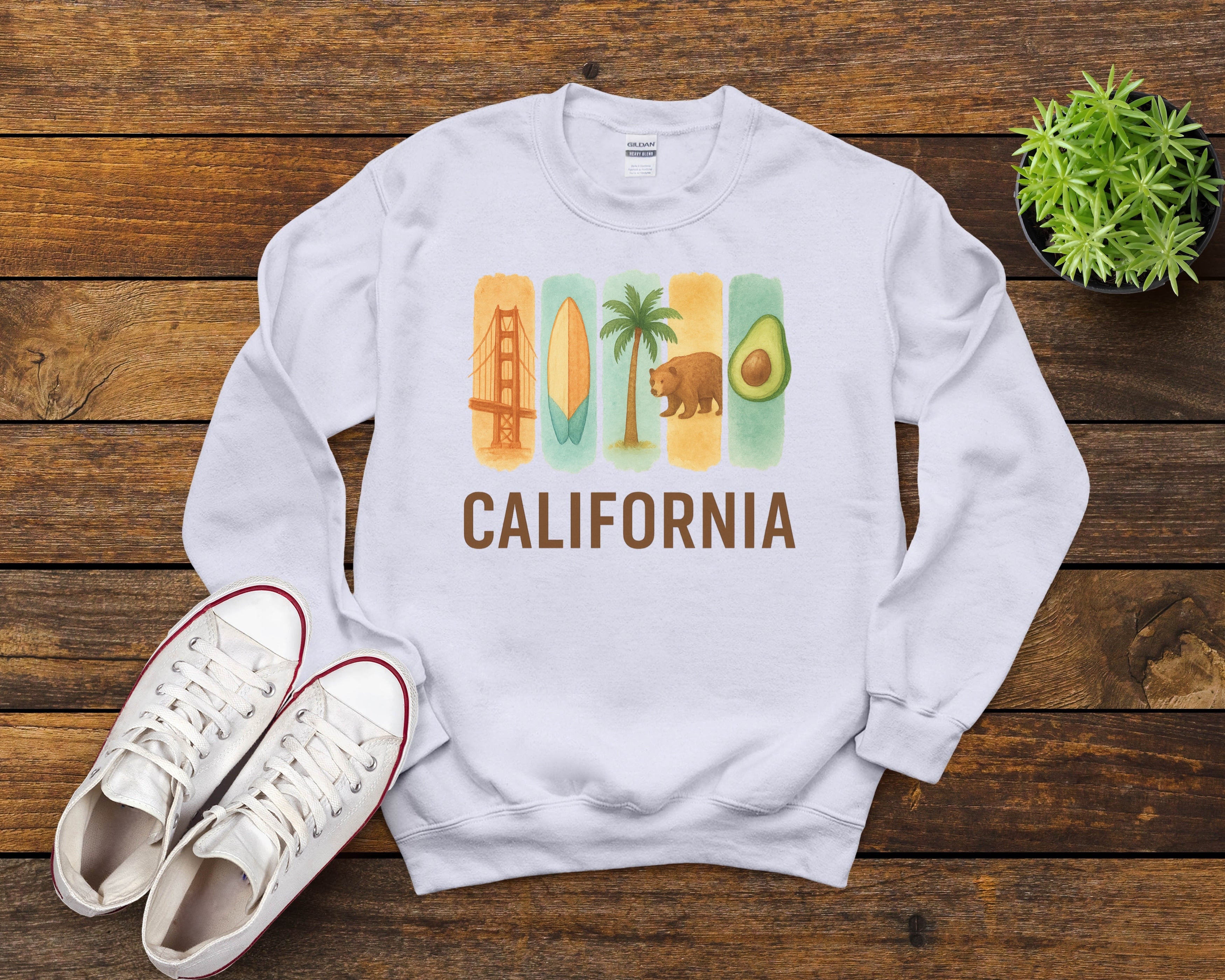 California Brushstroke Watercolor Sweatshirt