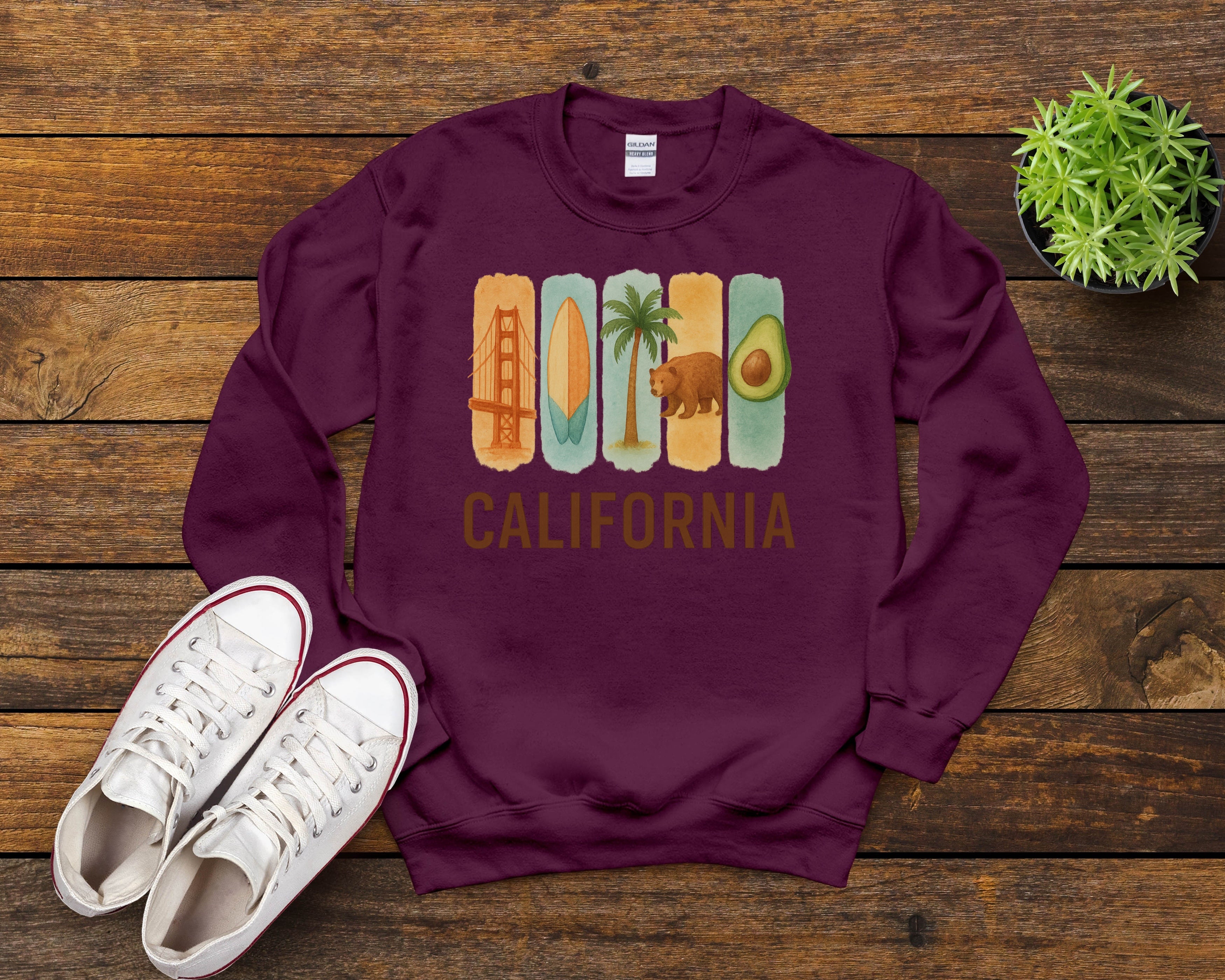 California Brushstroke Watercolor Sweatshirt