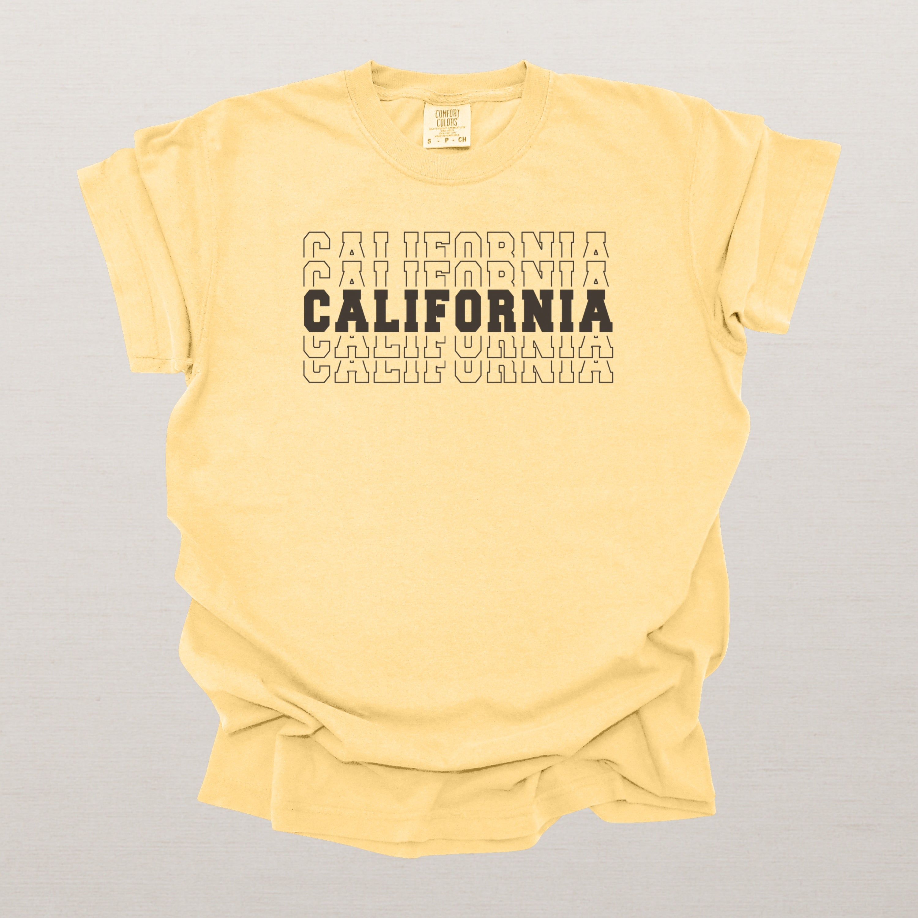 California Varsity Echo State Shirt, Black Text Retro College Tee, California AL State Pride Shirt