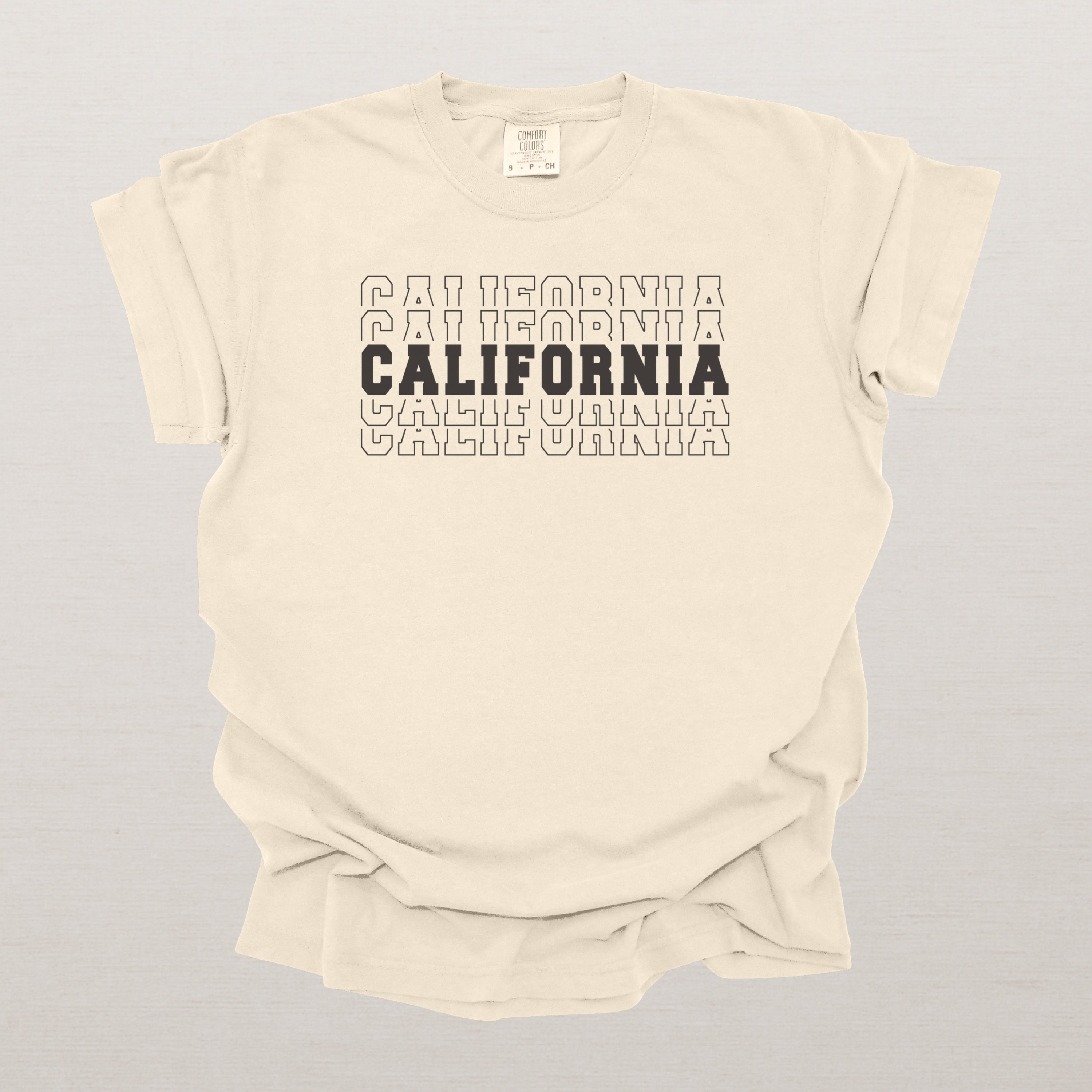 California Varsity Echo State Shirt, Black Text Retro College Tee, California AL State Pride Shirt