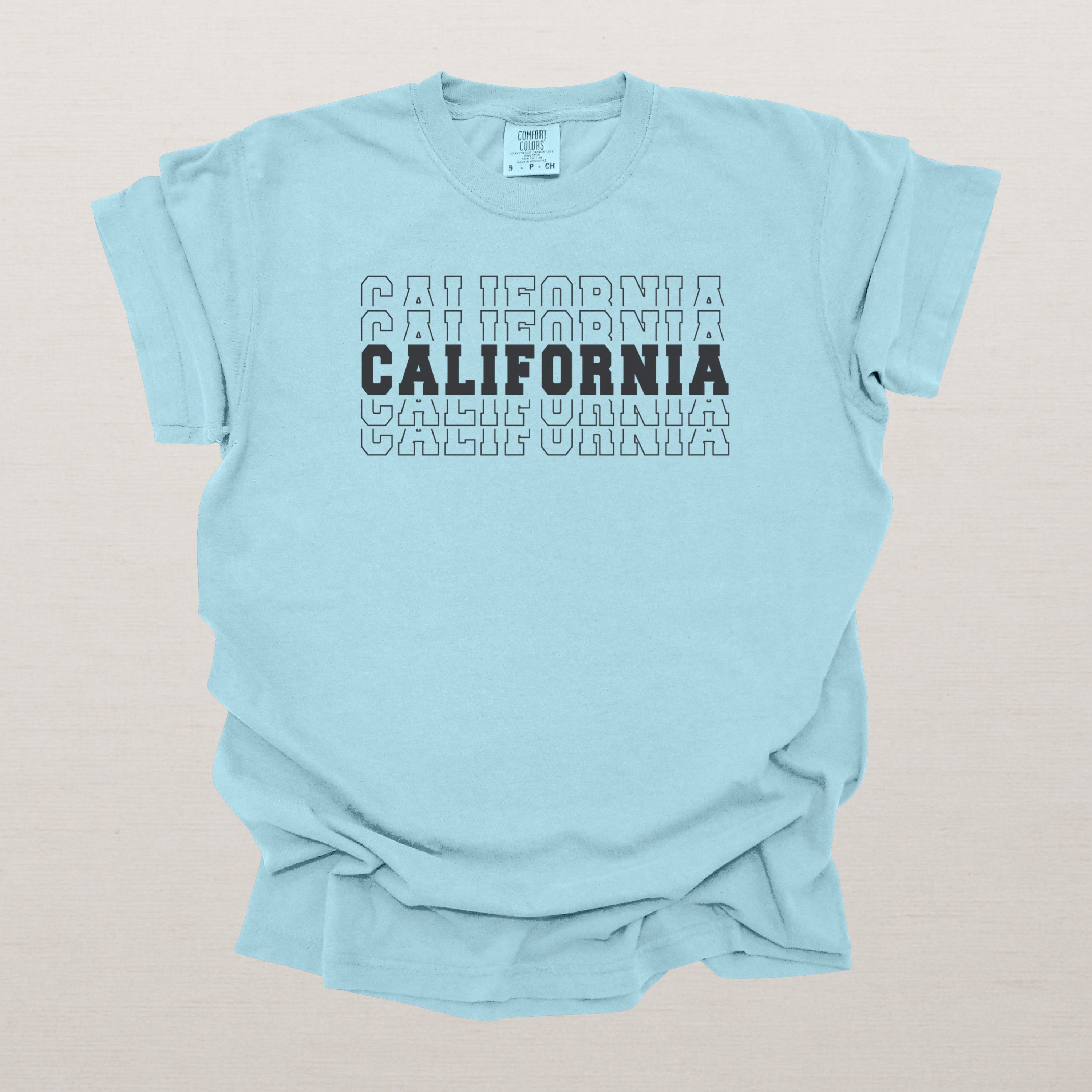 California Varsity Echo State Shirt, Black Text Retro College Tee, California AL State Pride Shirt