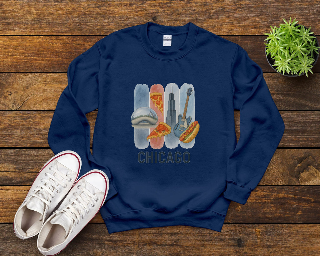 Chicago Brushstroke Watercolor Sweatshirt