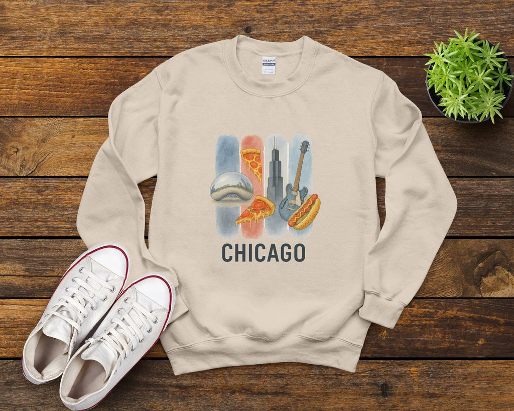 Chicago Brushstroke Watercolor Sweatshirt