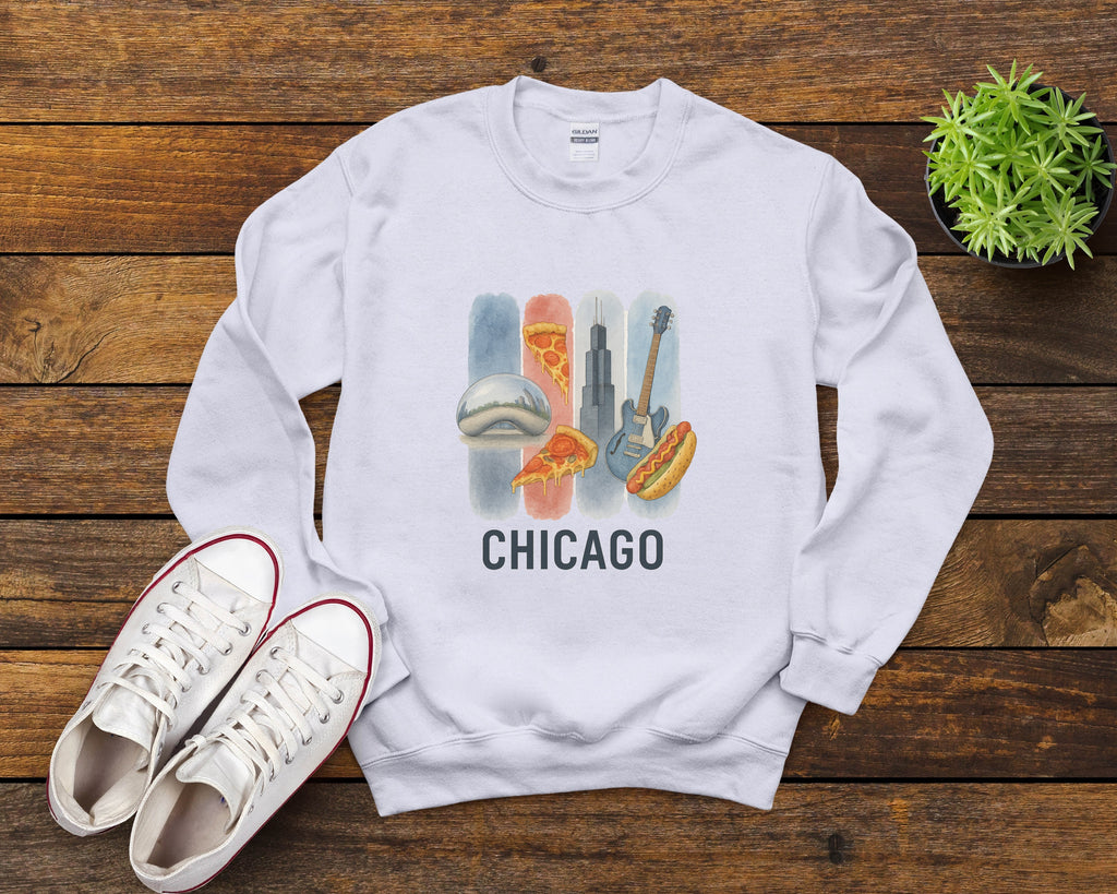 Chicago Brushstroke Watercolor Sweatshirt