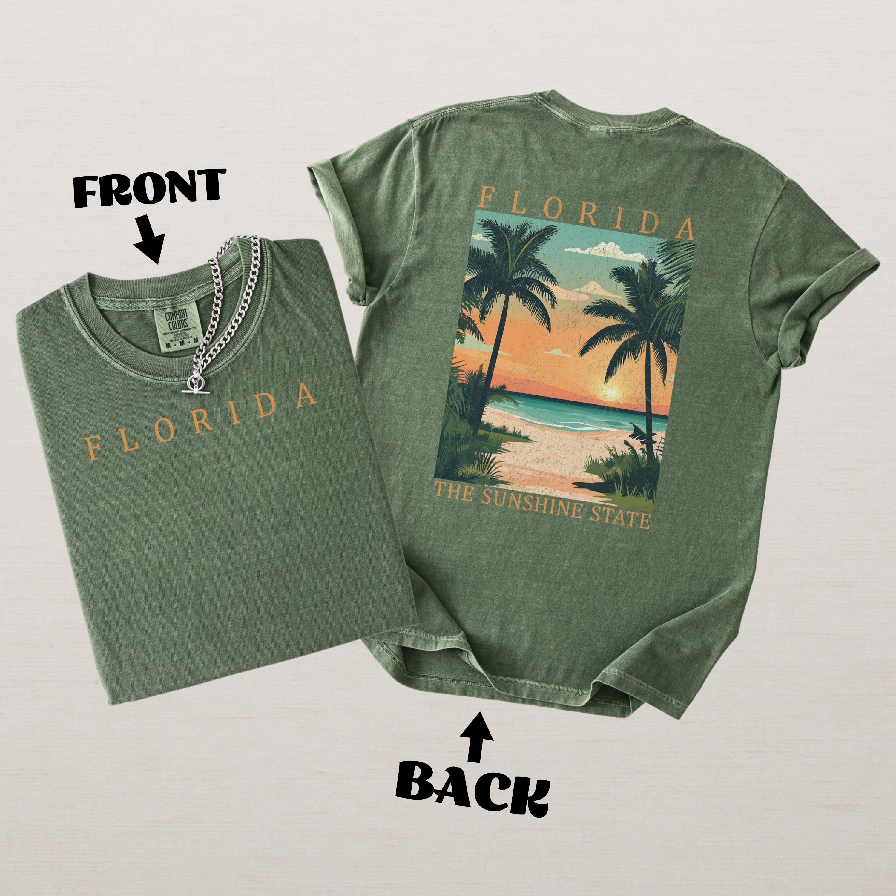 Florida Scenic Poster Comfort Colors Shirt