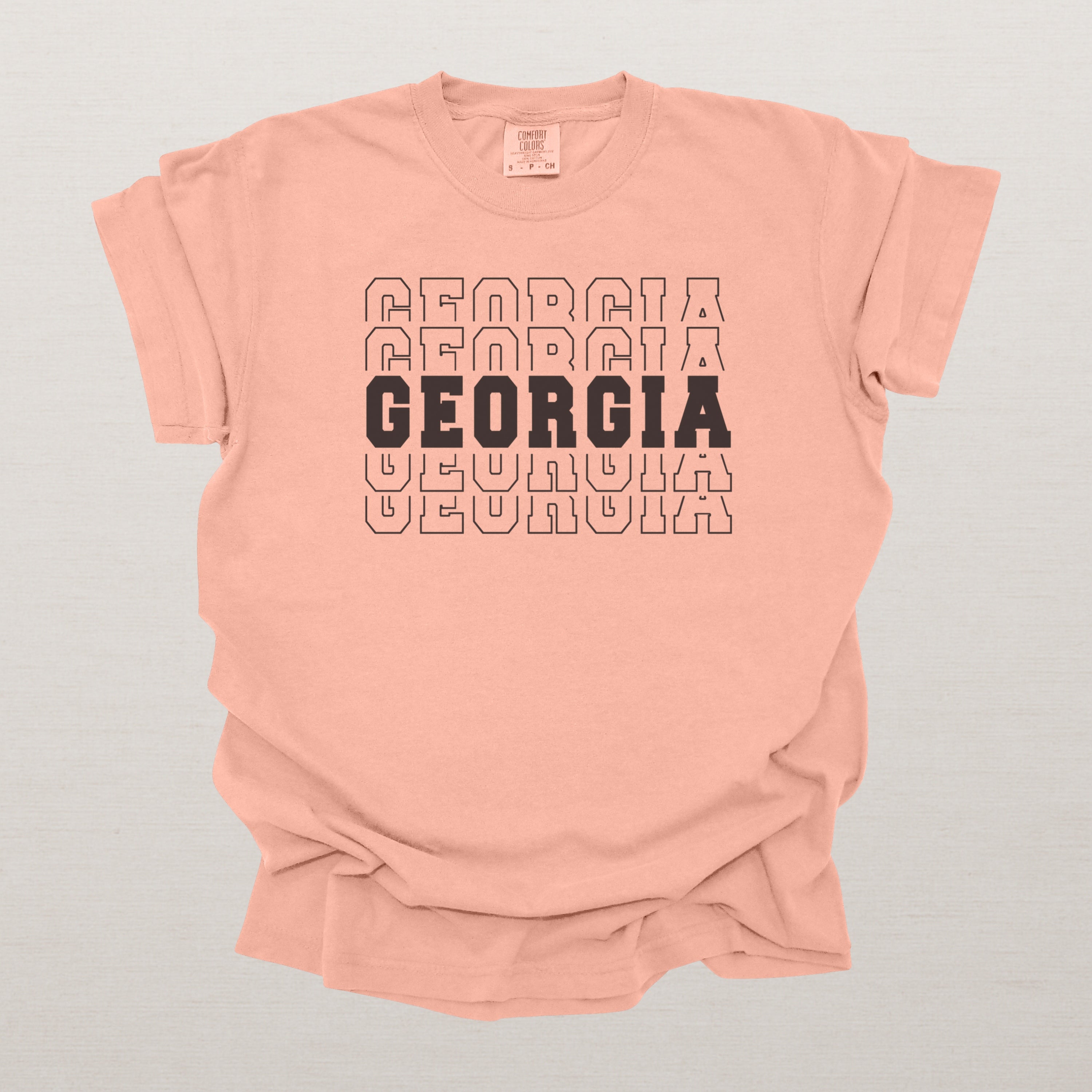 Georgia Varsity Echo State Shirt | Comfort Colors Black Text