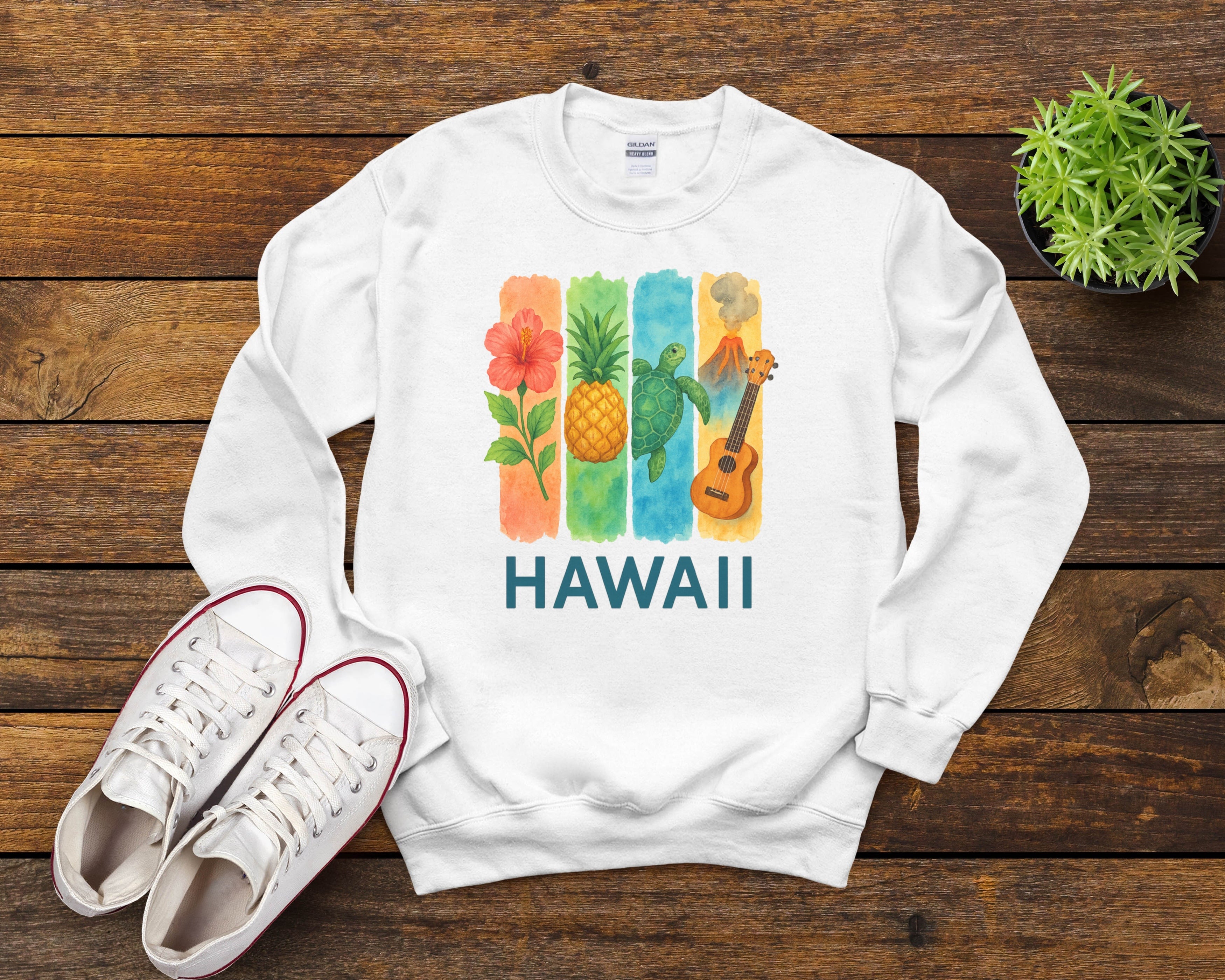 Hawaii Brushstroke Watercolor Sweatshirt