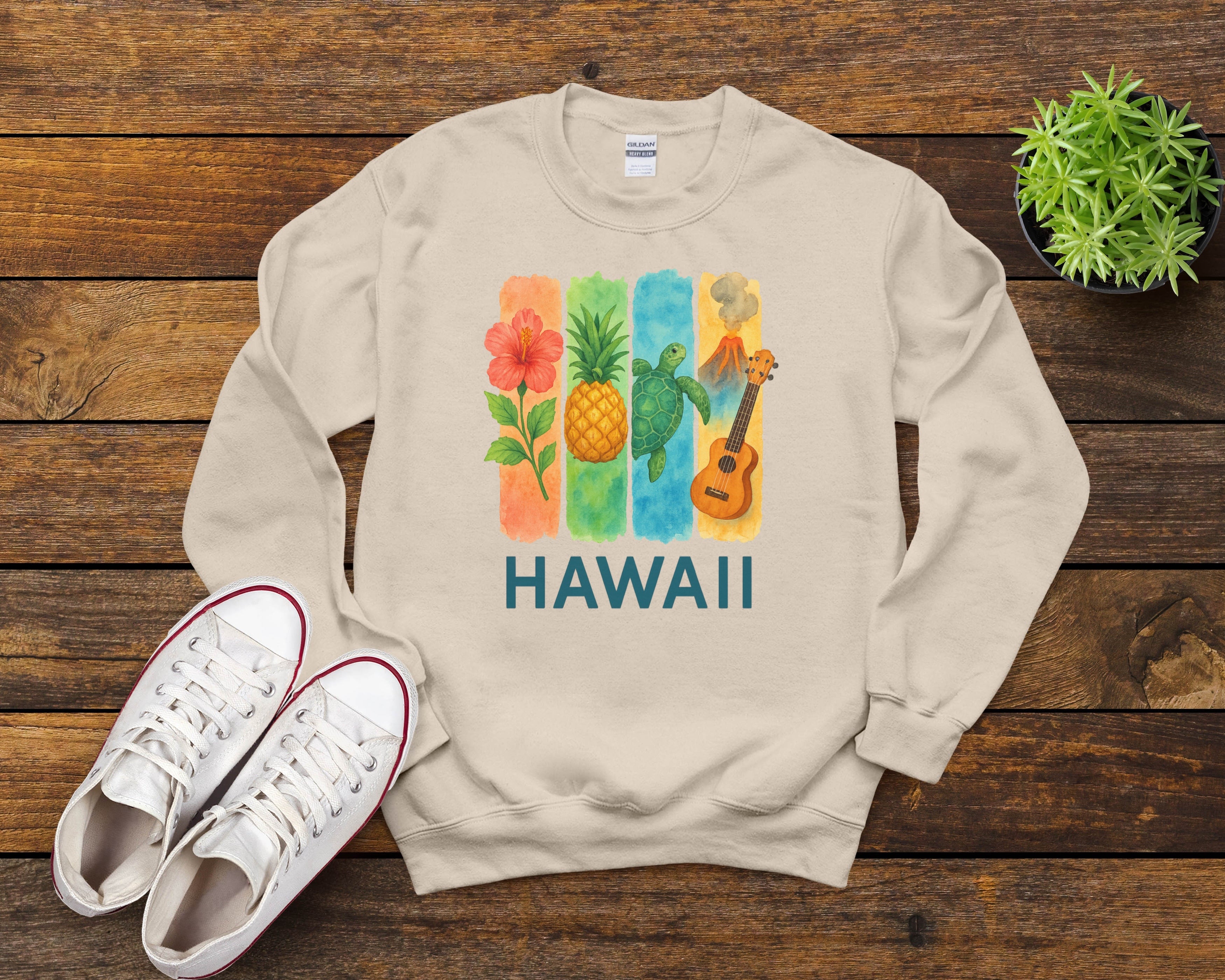 Hawaii Brushstroke Watercolor Sweatshirt