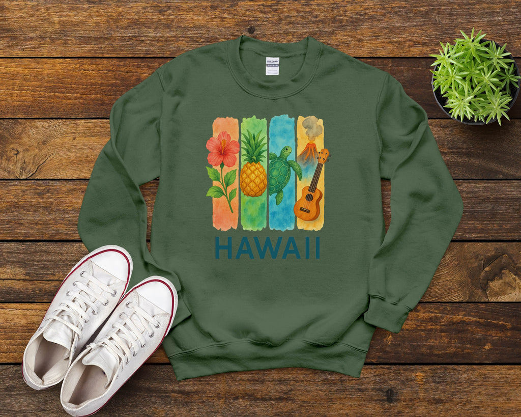 Hawaii Brushstroke Watercolor Sweatshirt