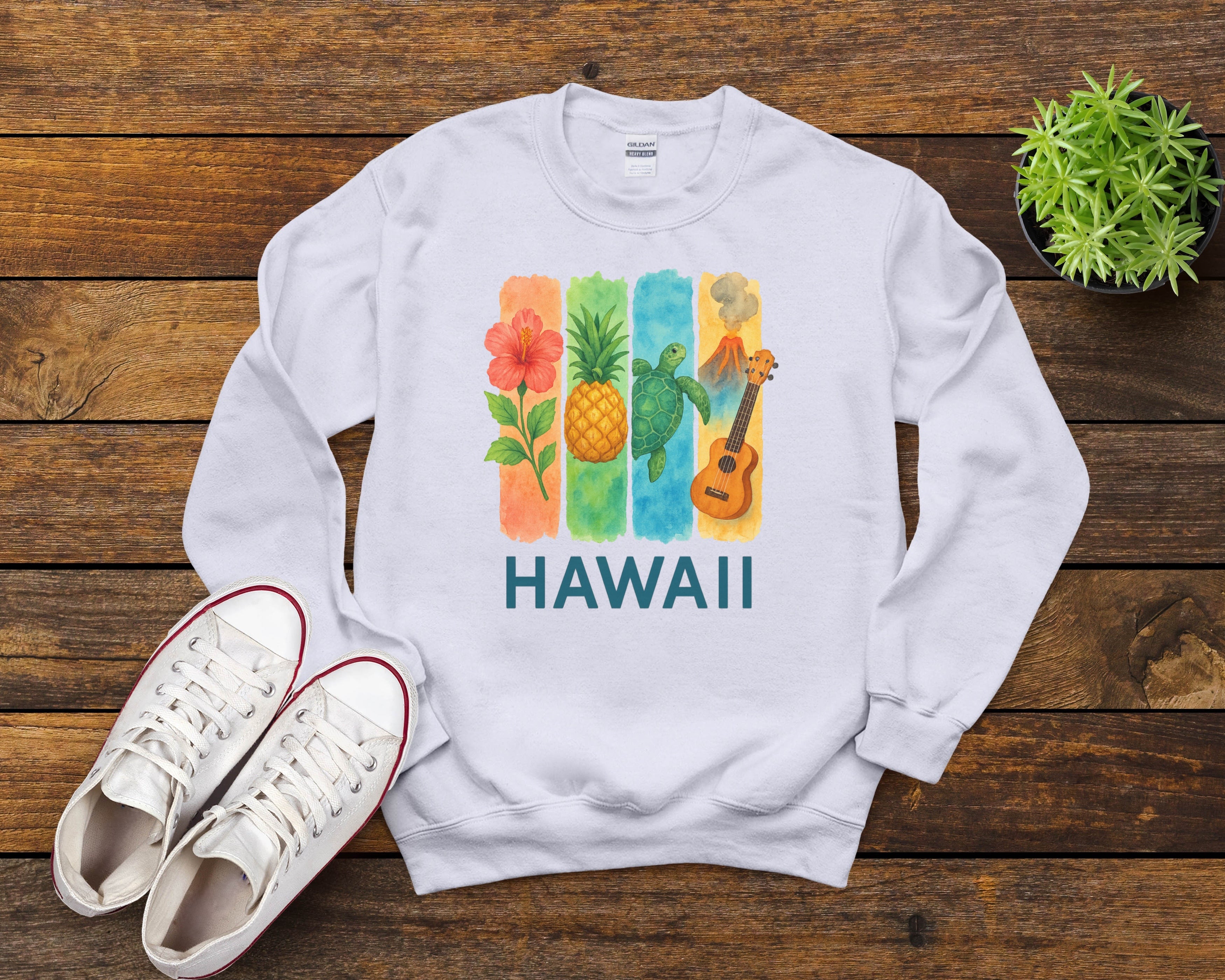 Hawaii Brushstroke Watercolor Sweatshirt