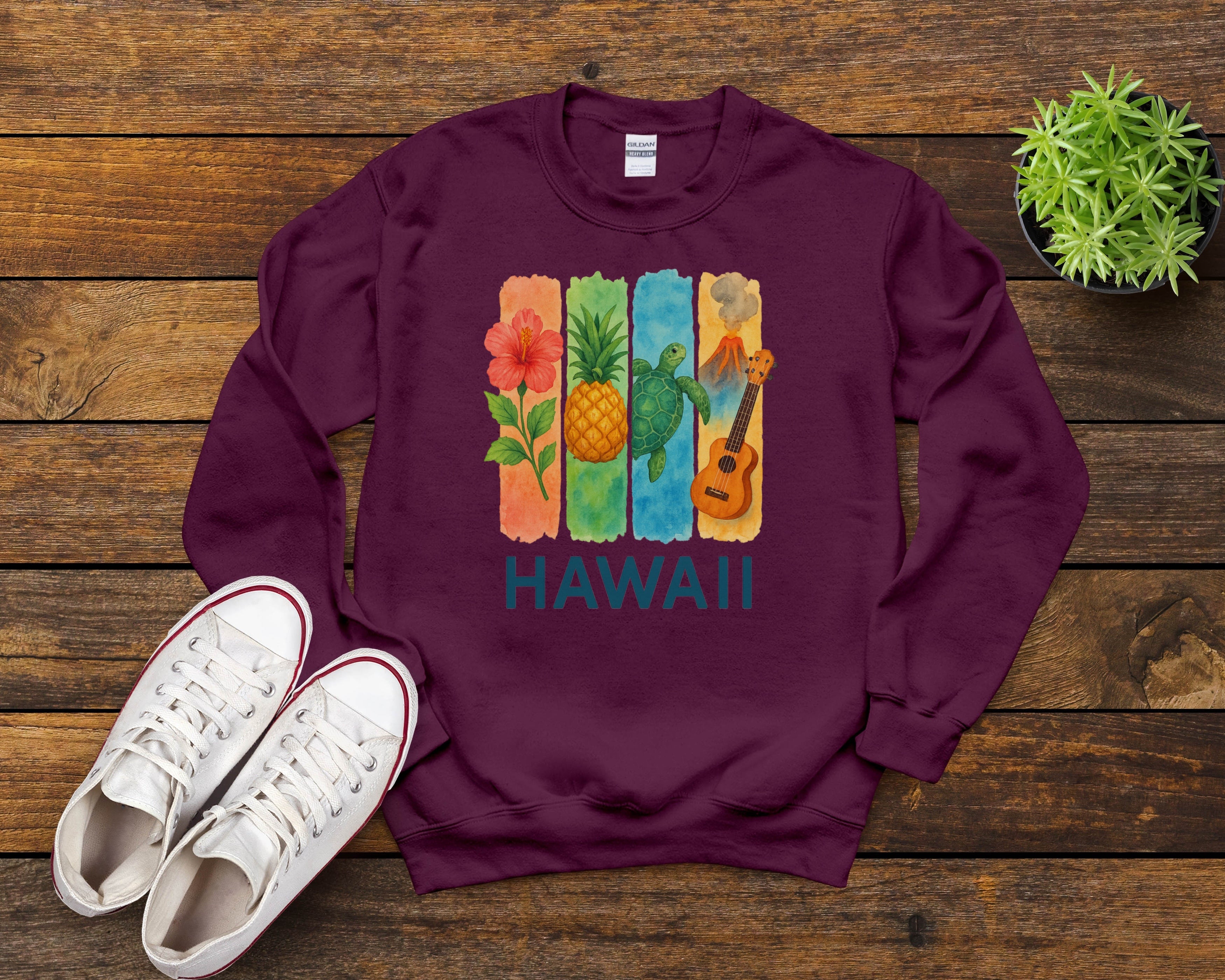 Hawaii Brushstroke Watercolor Sweatshirt