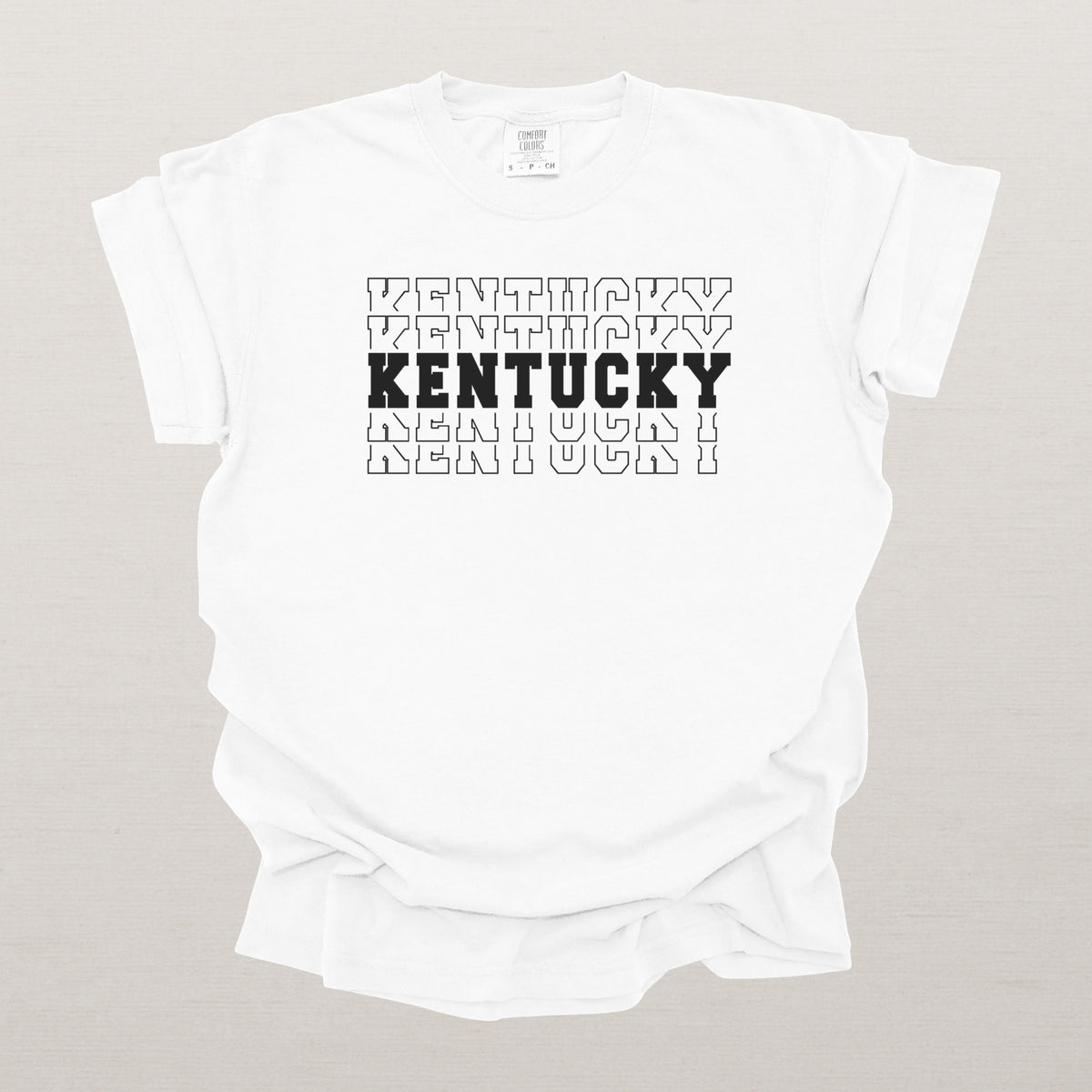Kentucky Varsity Echo State Shirt | Comfort Colors Black Text