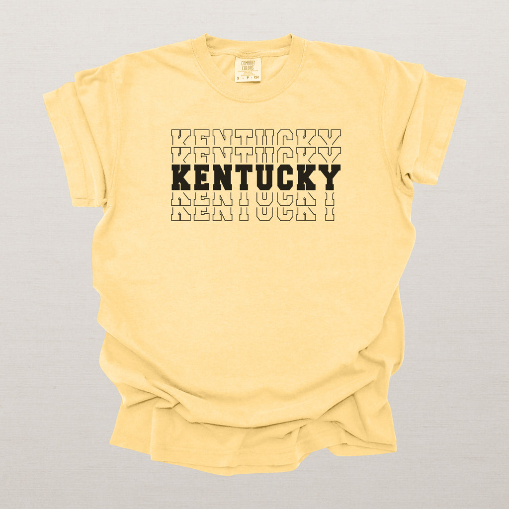 Kentucky Varsity Echo State Shirt | Comfort Colors Black Text