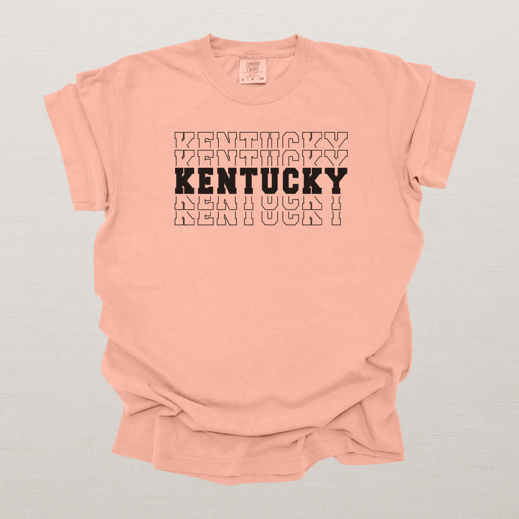 Kentucky Varsity Echo State Shirt | Comfort Colors Black Text