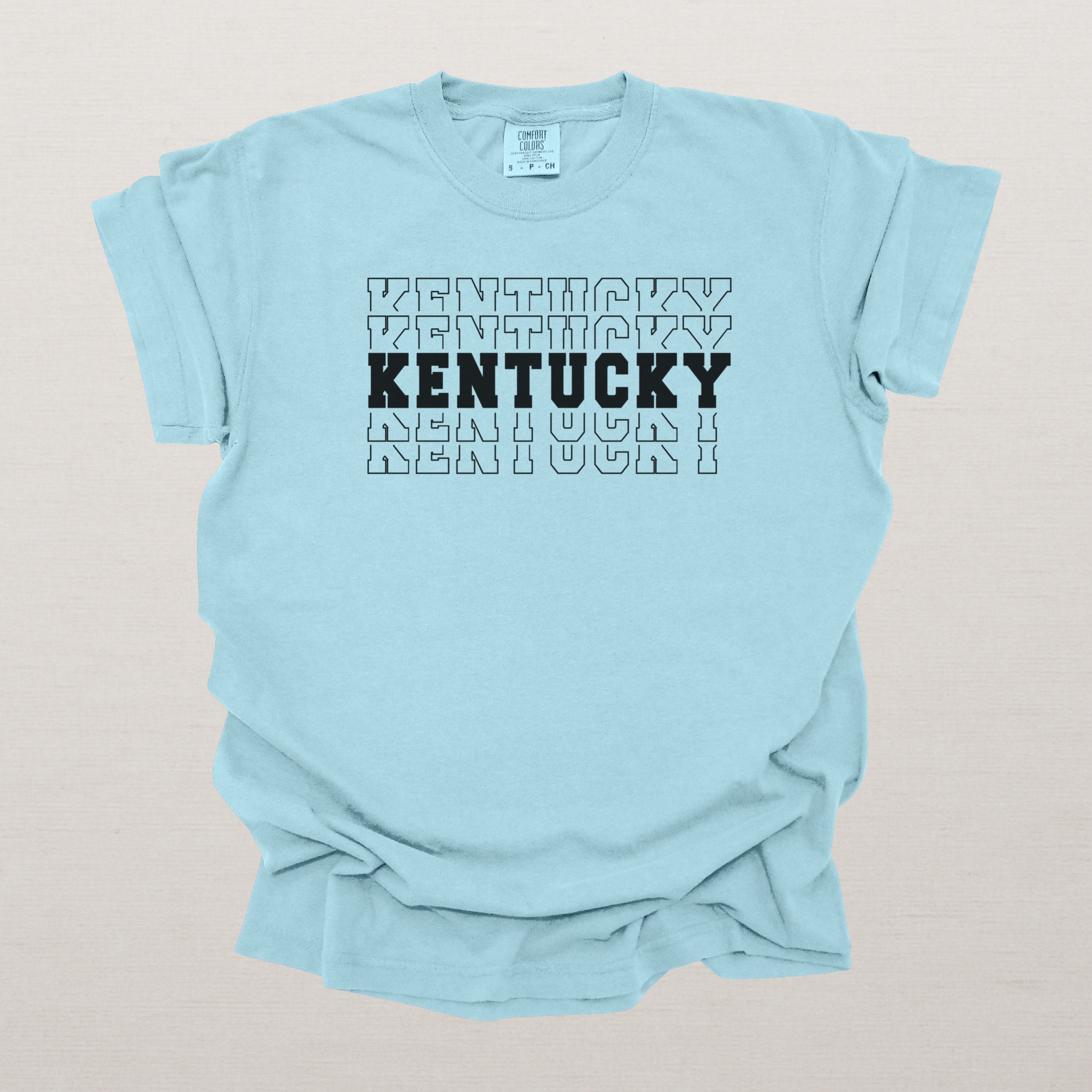 Kentucky Varsity Echo State Shirt | Comfort Colors Black Text
