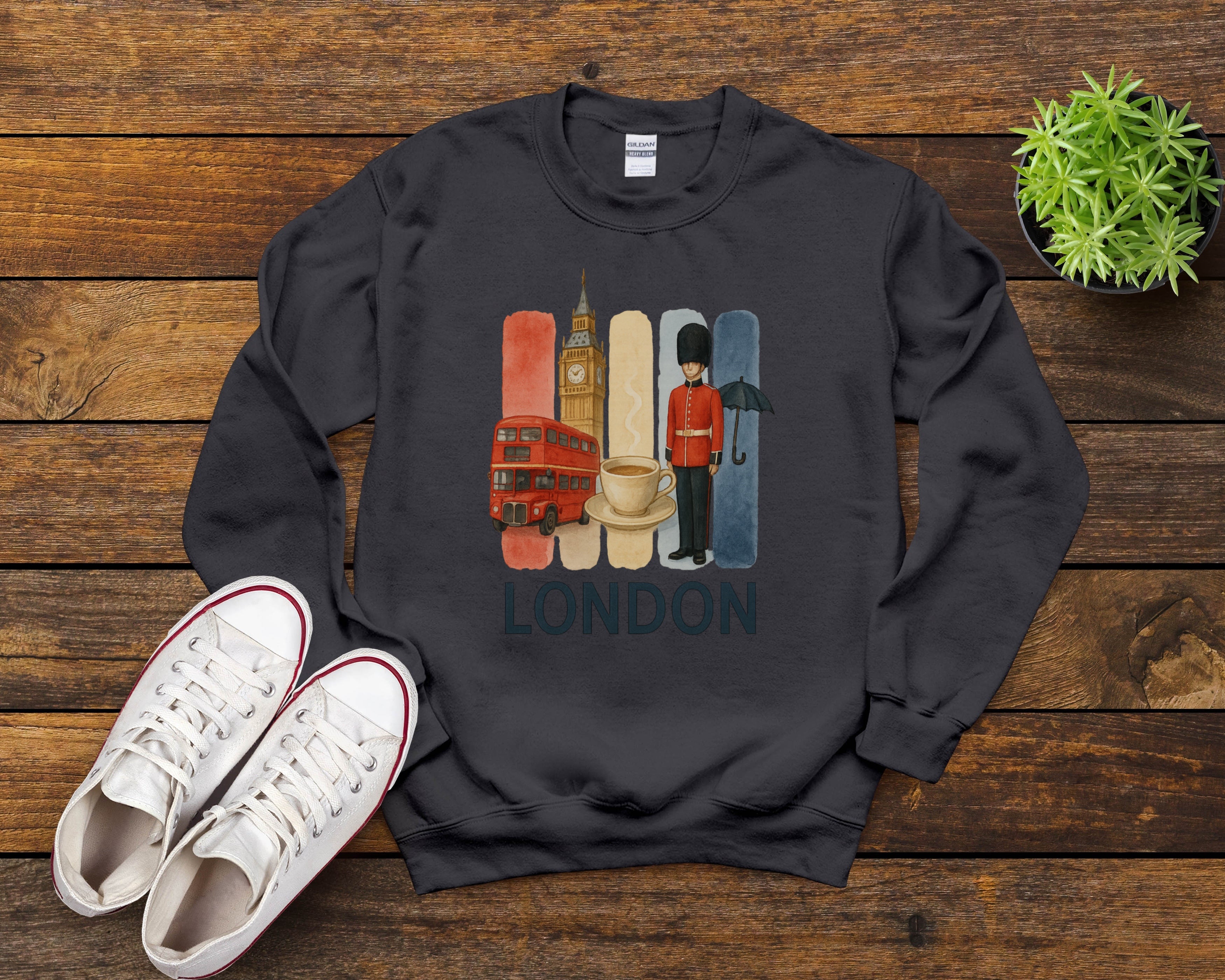 London Brushstroke Watercolor Sweatshirt