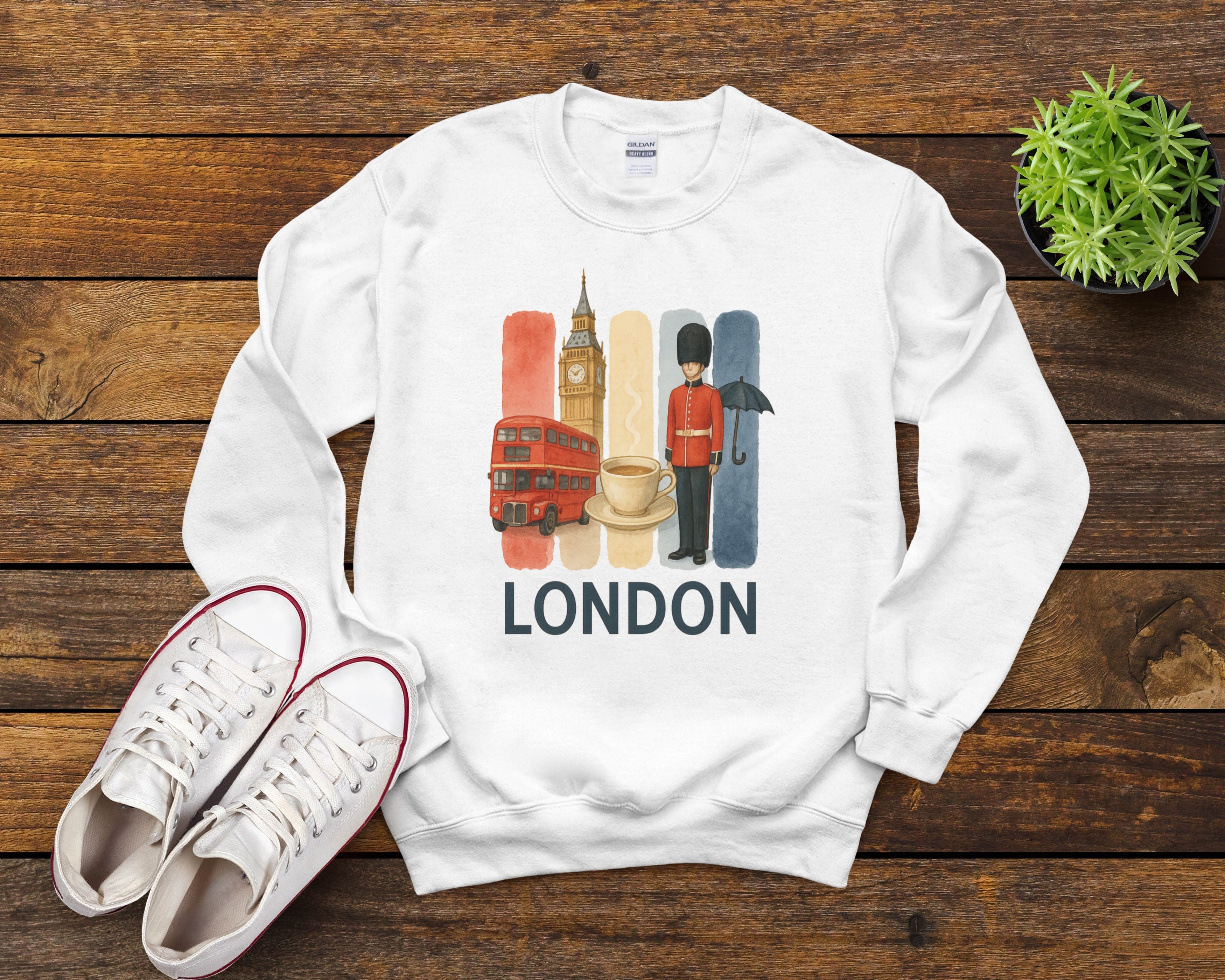London Brushstroke Watercolor Sweatshirt