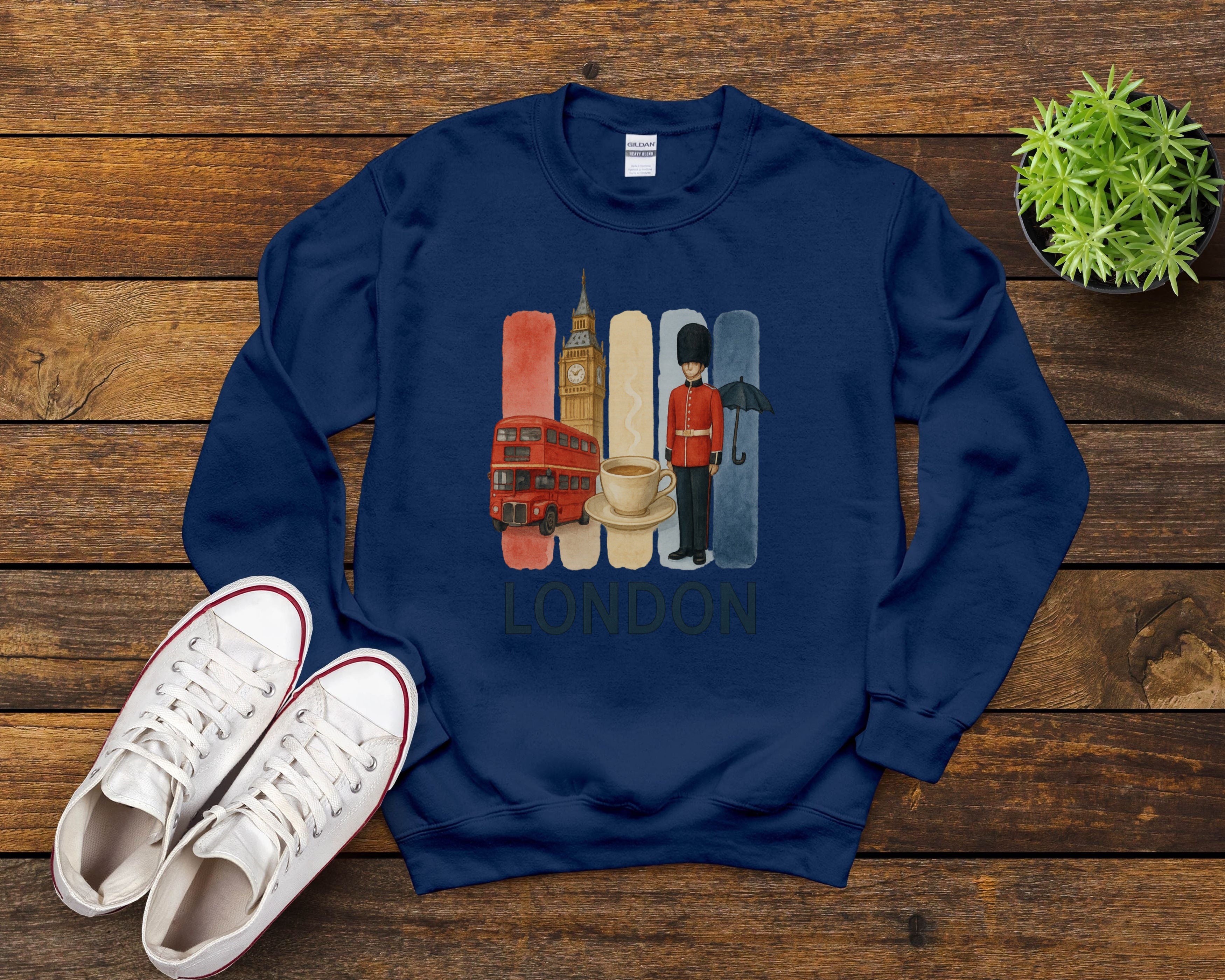 London Brushstroke Watercolor Sweatshirt