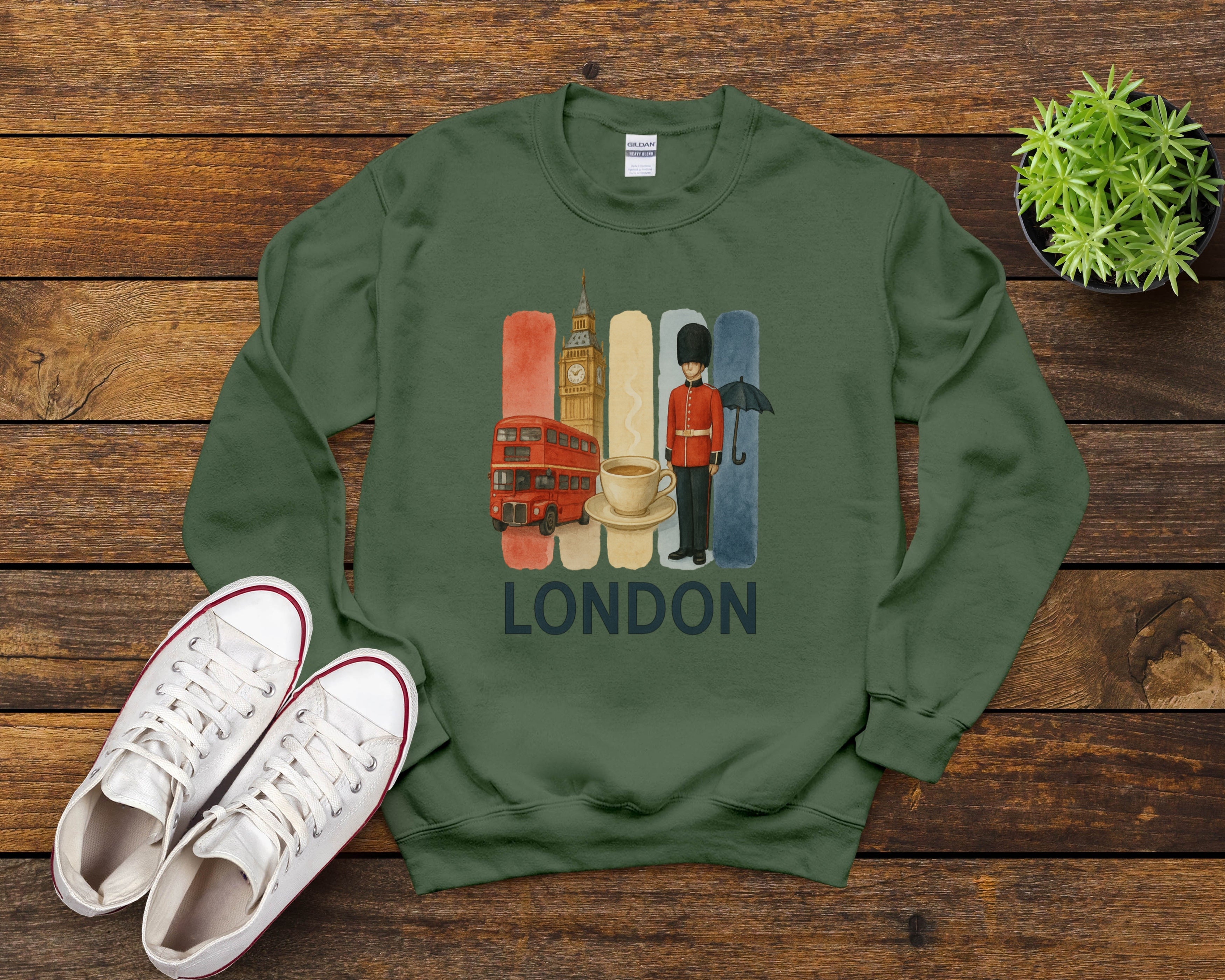 London Brushstroke Watercolor Sweatshirt