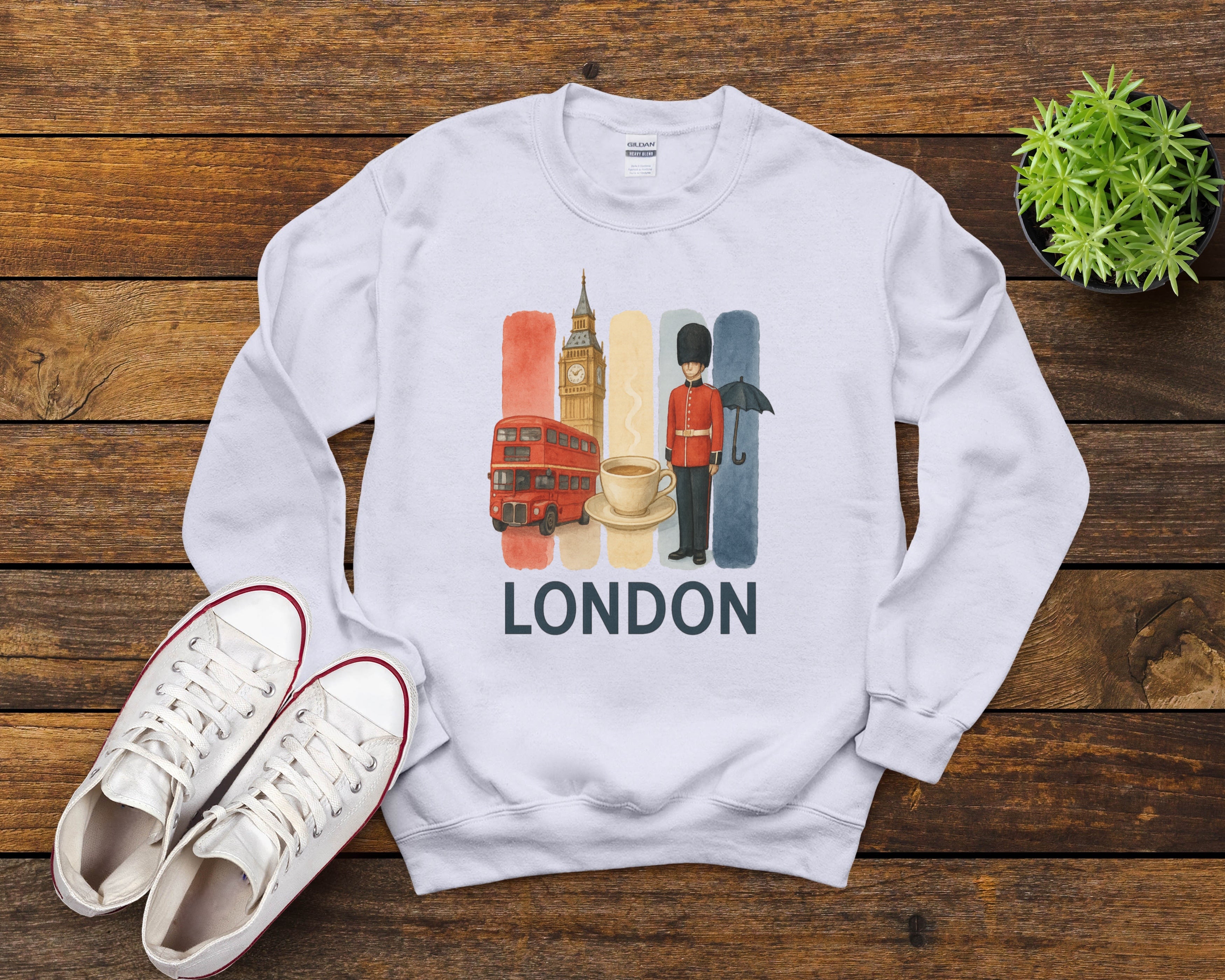 London Brushstroke Watercolor Sweatshirt