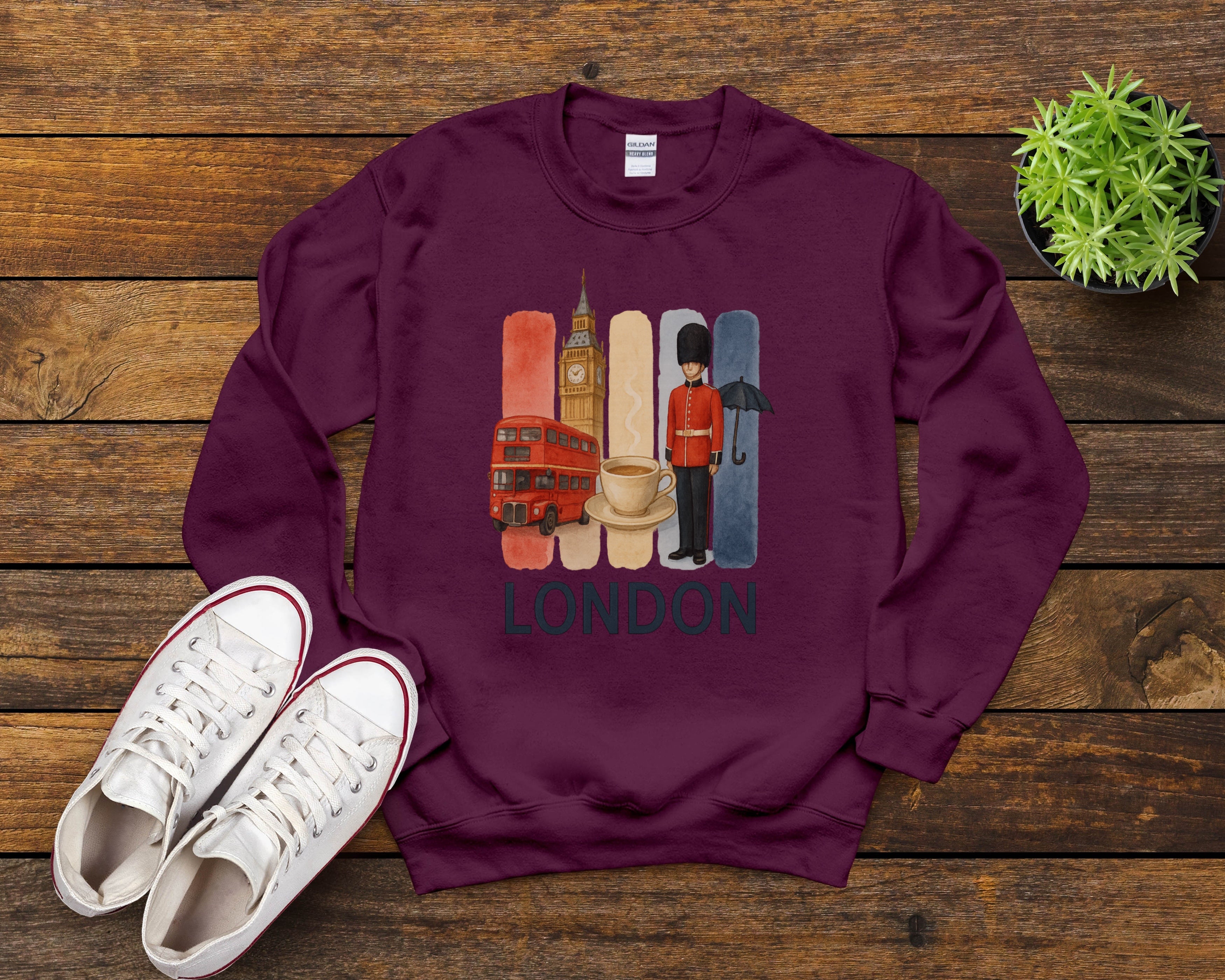 London Brushstroke Watercolor Sweatshirt