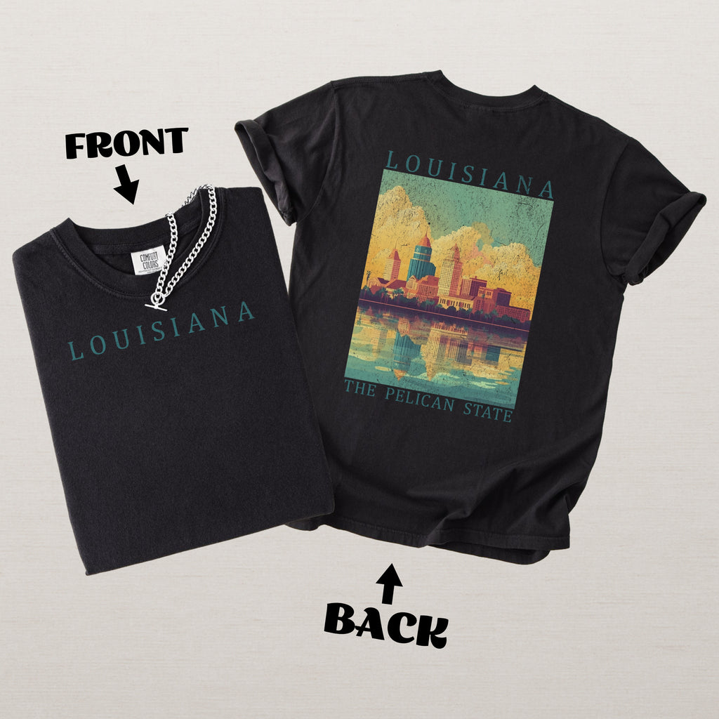 Louisiana Scenic Poster Comfort Colors Shirt