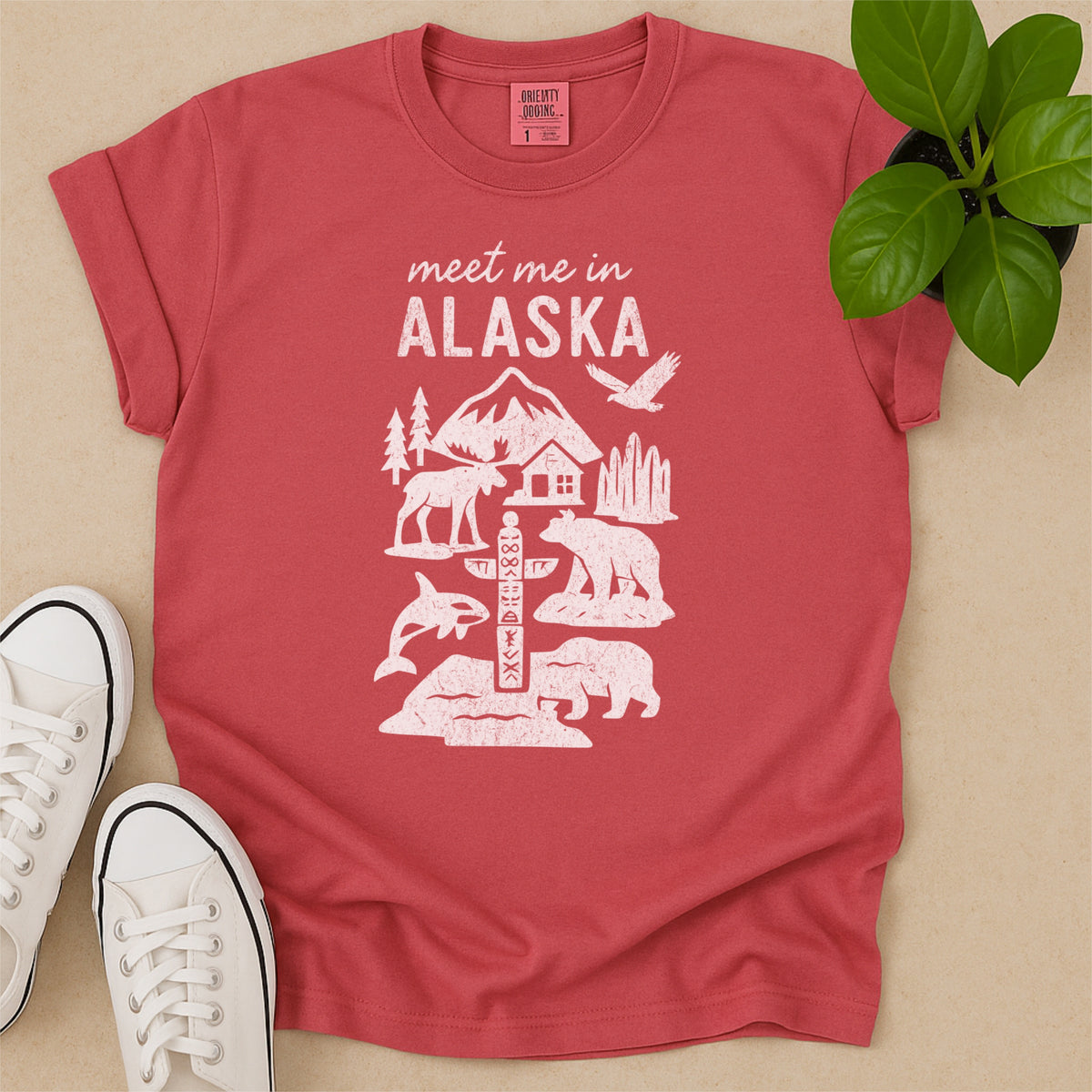 Meet Me In Alaska Distressed Vintage Landmark State Shirt