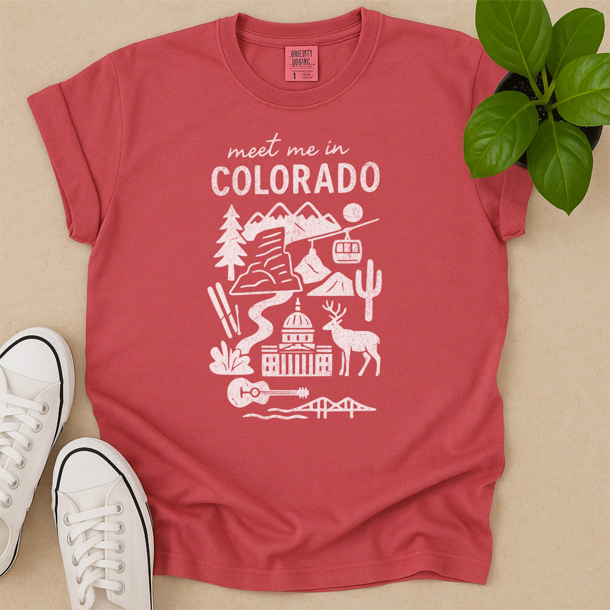Meet Me In Colorado Distressed Vintage Landmark State Shirt