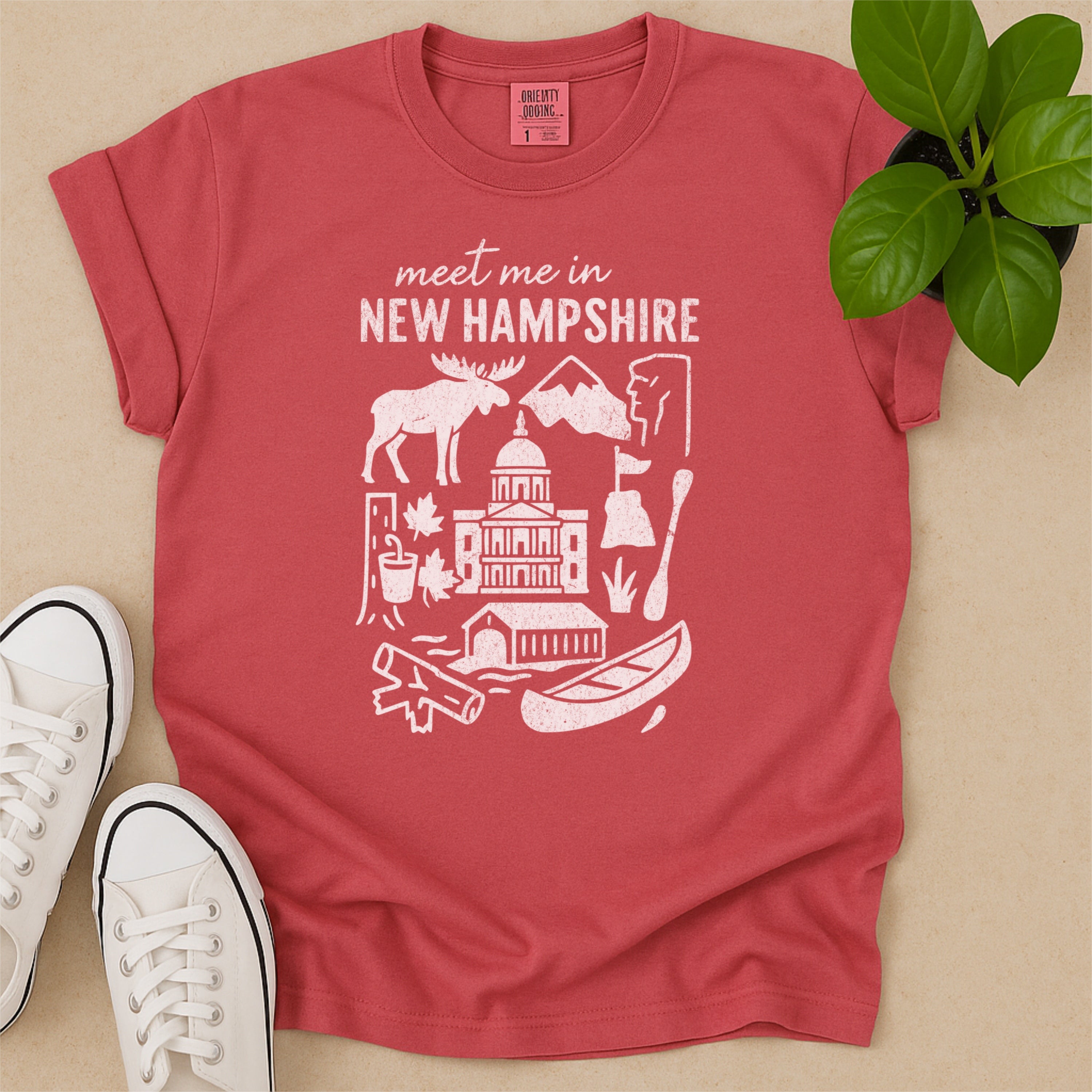Meet Me In New Hampshire Distressed Vintage Landmark State Shirt